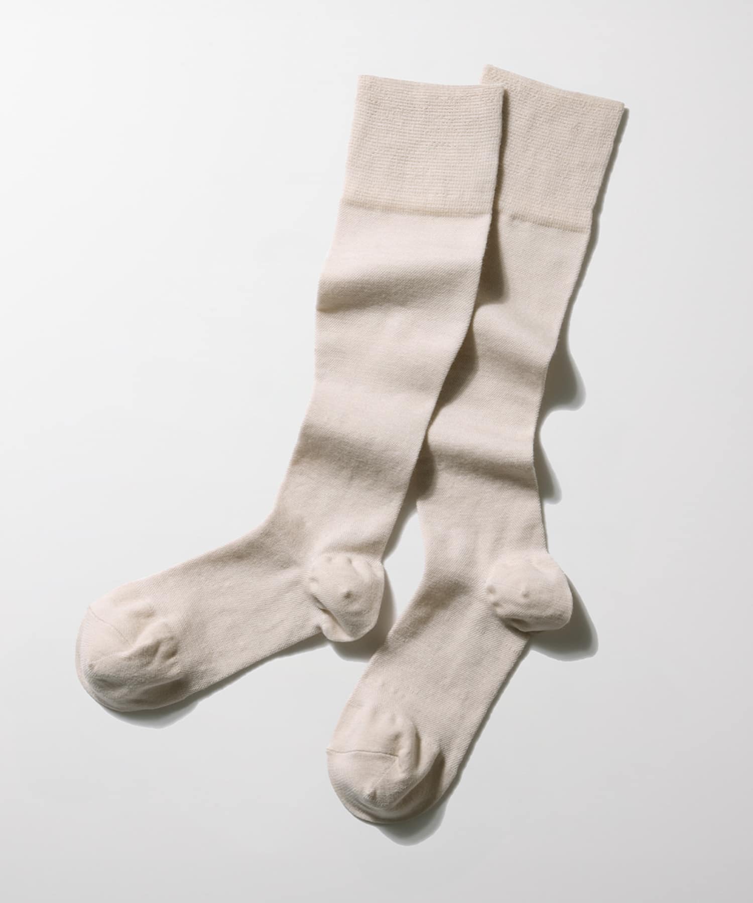 MAEE　コンプレッションプレミアムウールソックス オートミール M