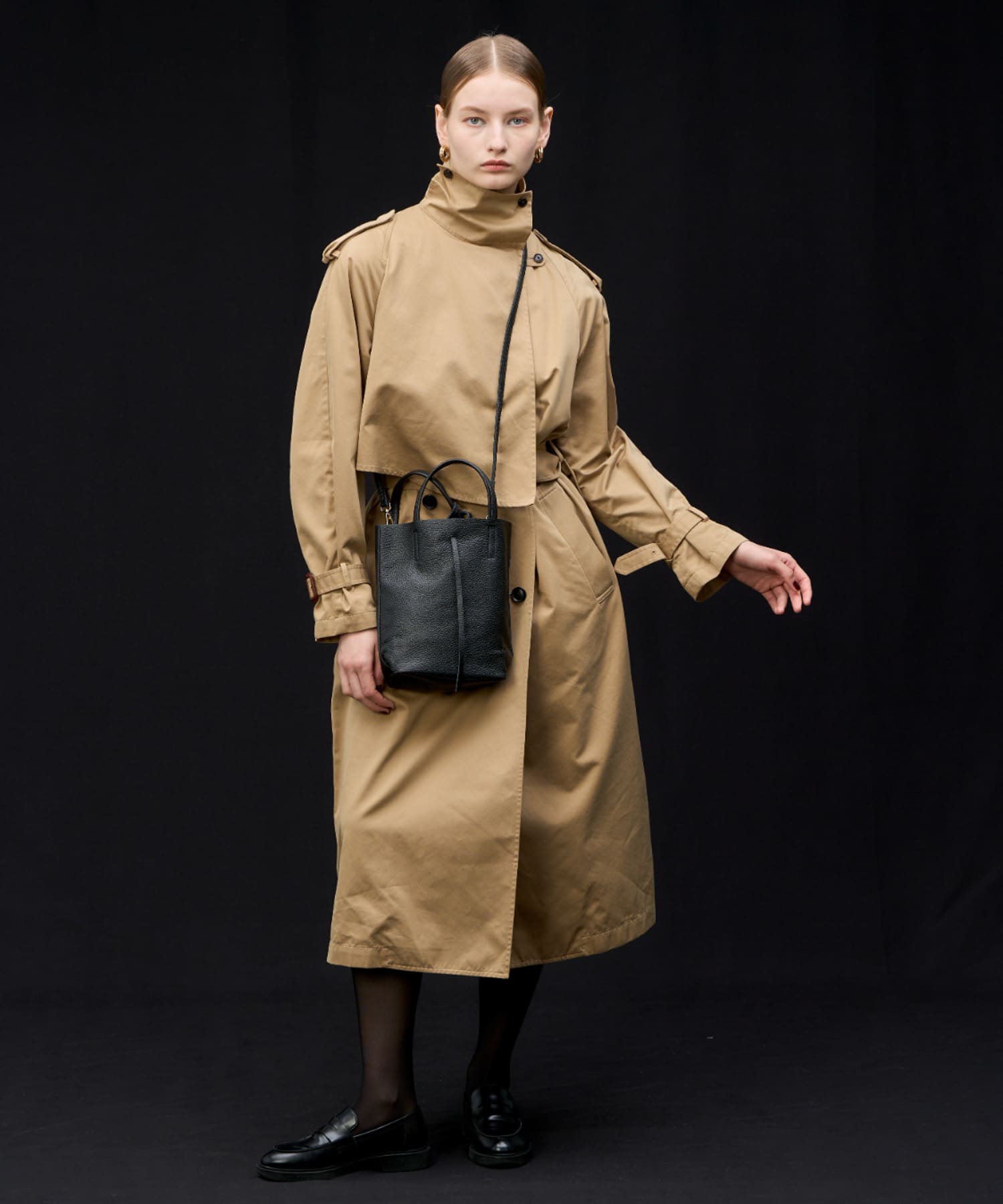 MILLELA FIRENZE　レザーミニトートバッグ BLACK -