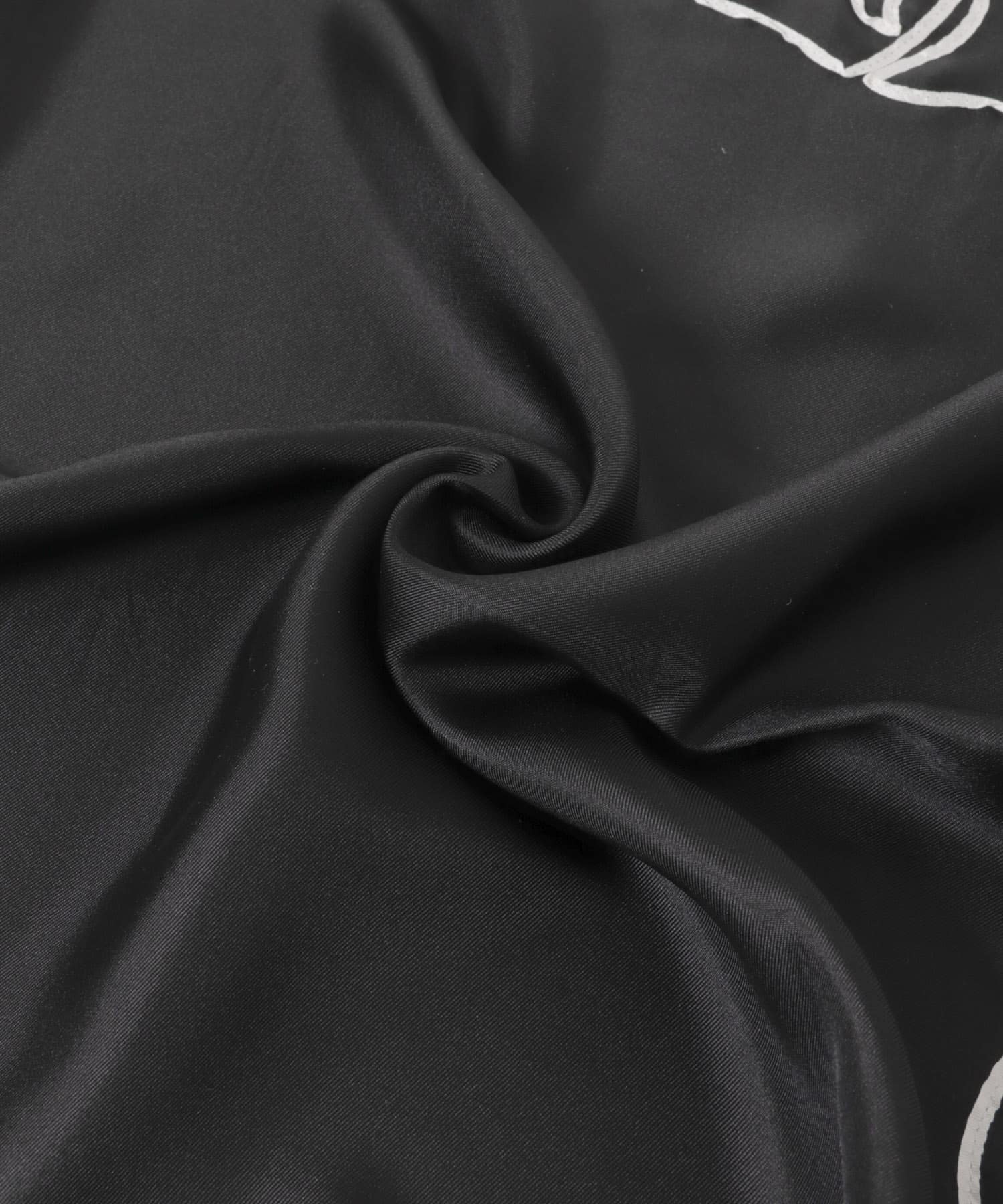 ASAUCE MELER　テープエンブロイダリーバンダナスカーフ Black×Wht One