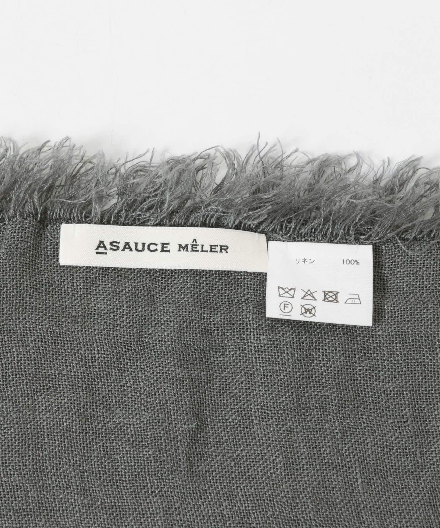 ASAUCE MELER　フランダース産リネンガーゼストール M.Gray One