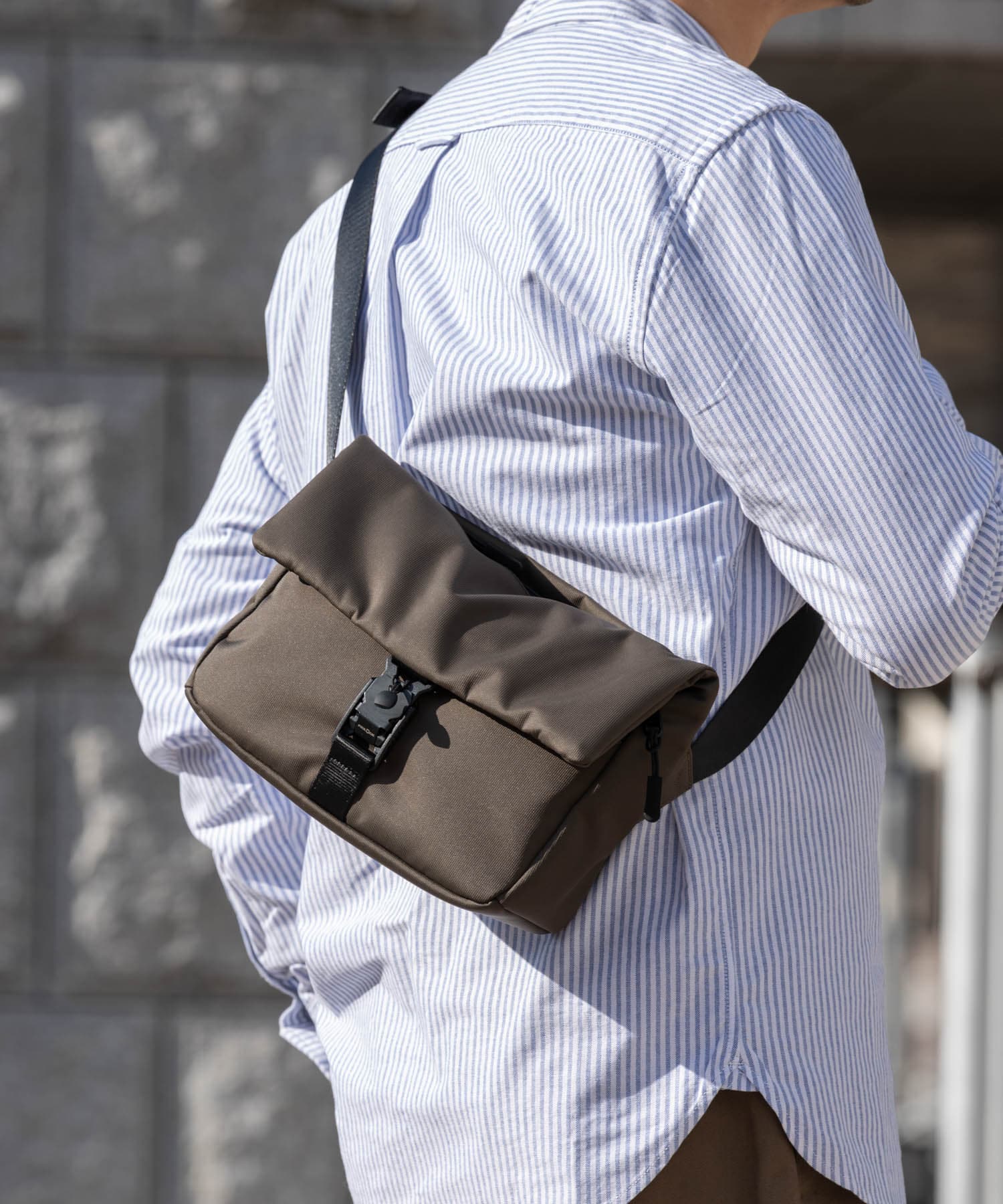 撥水フィドロックショルダーバッグ S KHAKI S