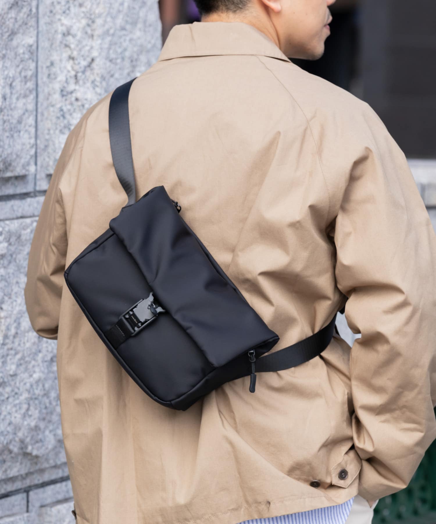 撥水フィドロックショルダーバッグ S