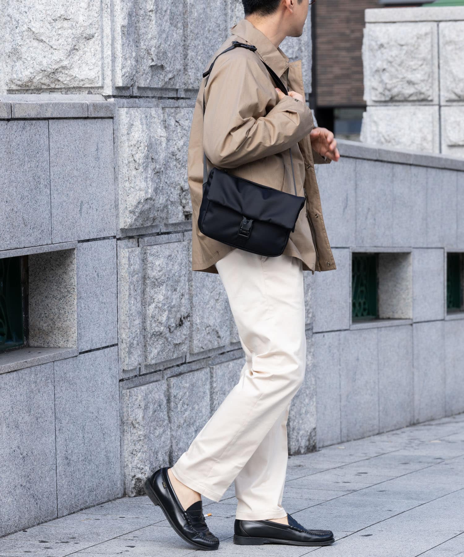 撥水フィドロックショルダーバッグ S BLACK S