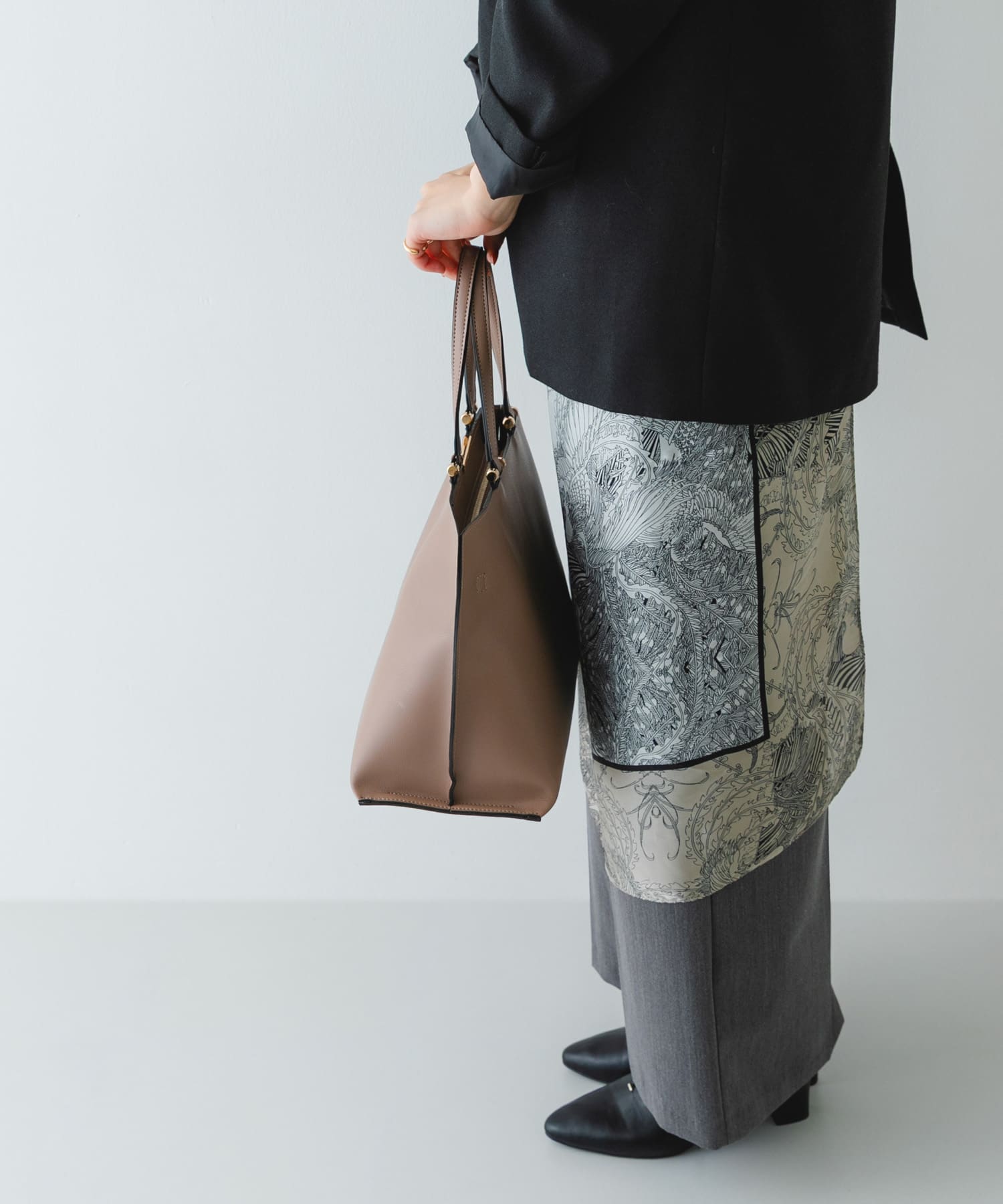 メタル2WAY A4トートバッグ MOCHA One