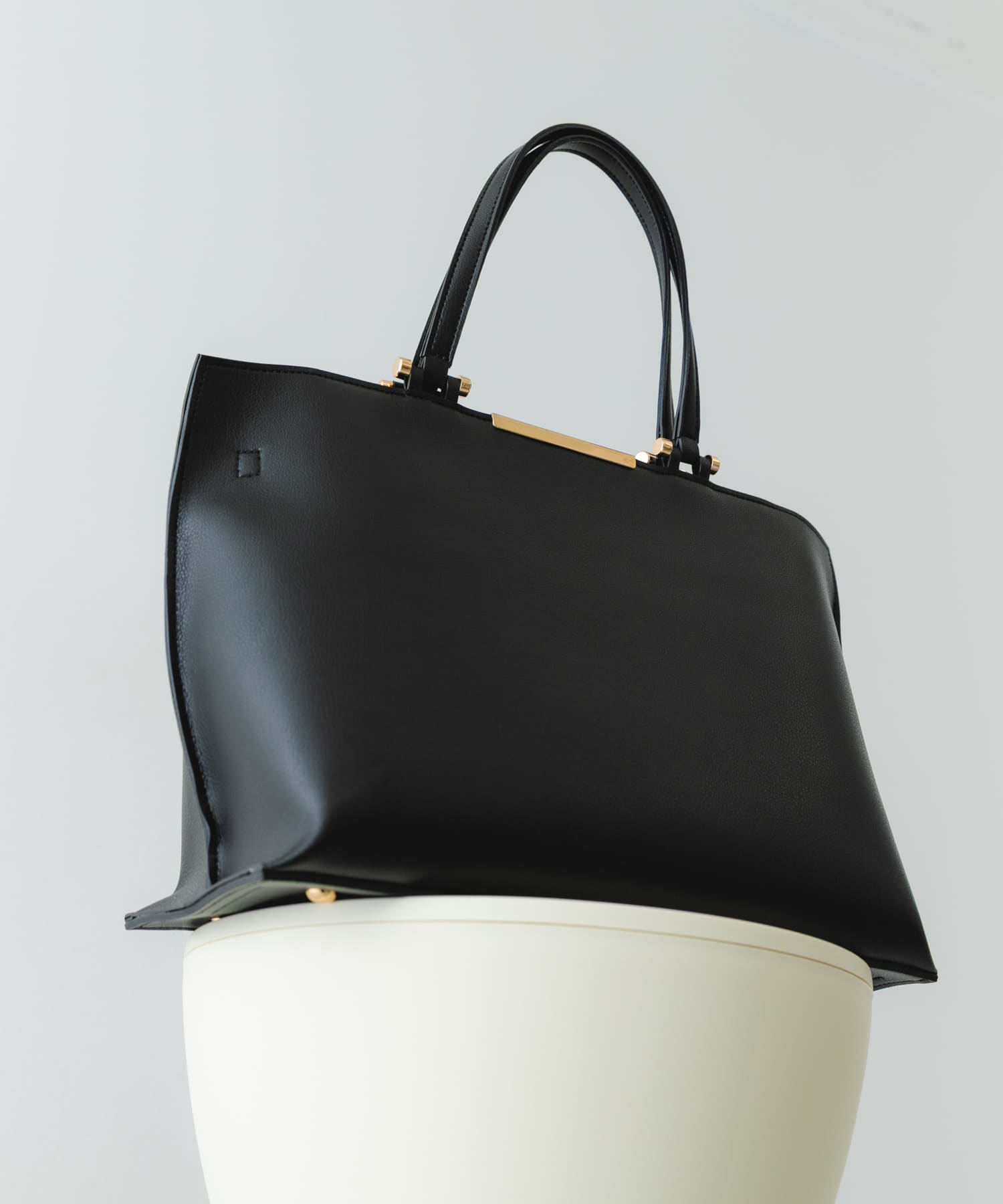 メタル2WAY A4トートバッグ BLACK One