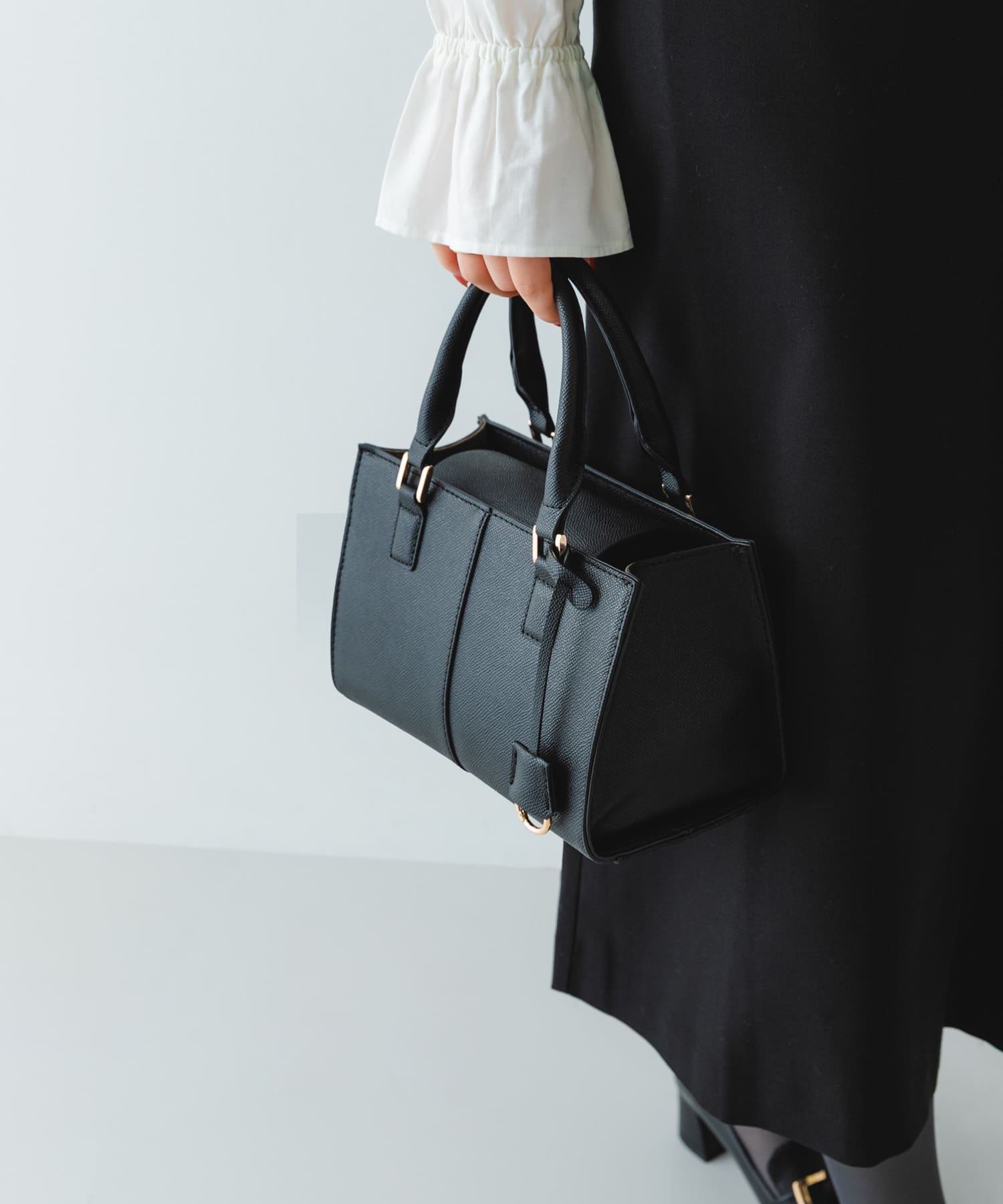 3セットチャームスクエアバッグ BLACK One