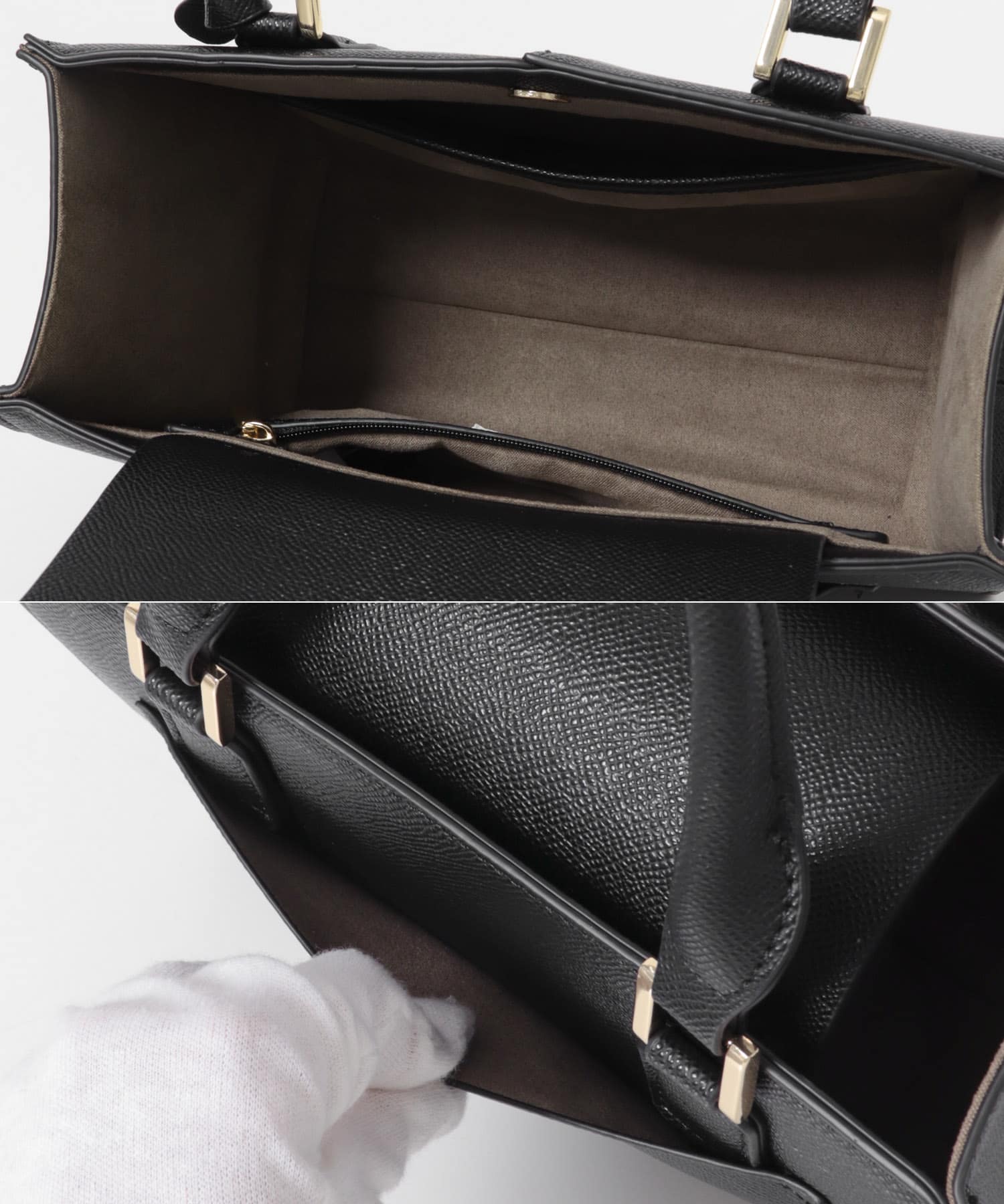 3セットチャームスクエアバッグ BLACK One