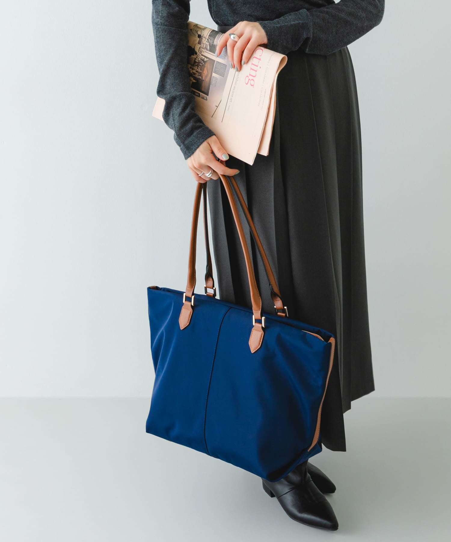 撥水トートバッグ NAVYxCML One