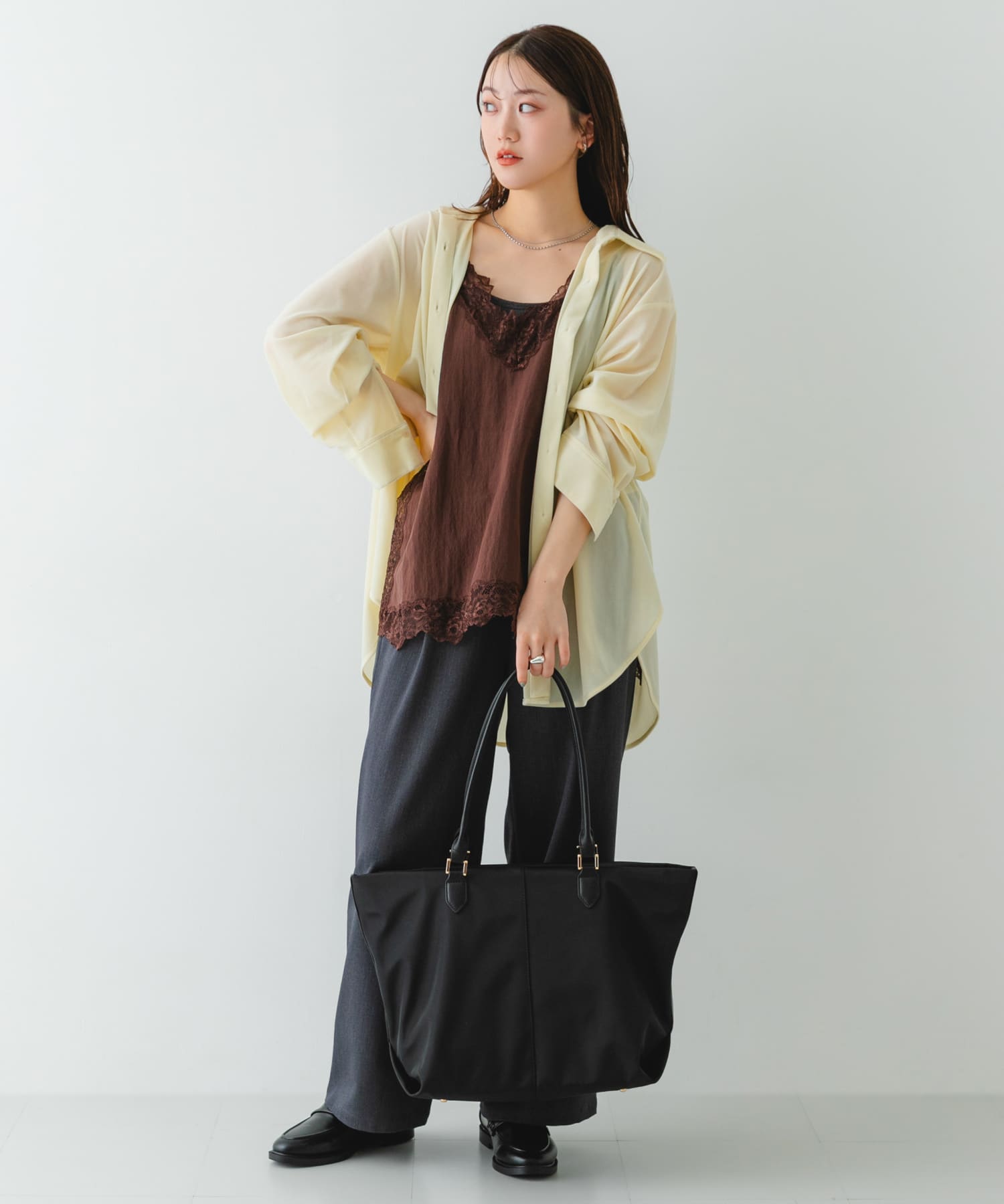 撥水トートバッグ BLKxBLK One