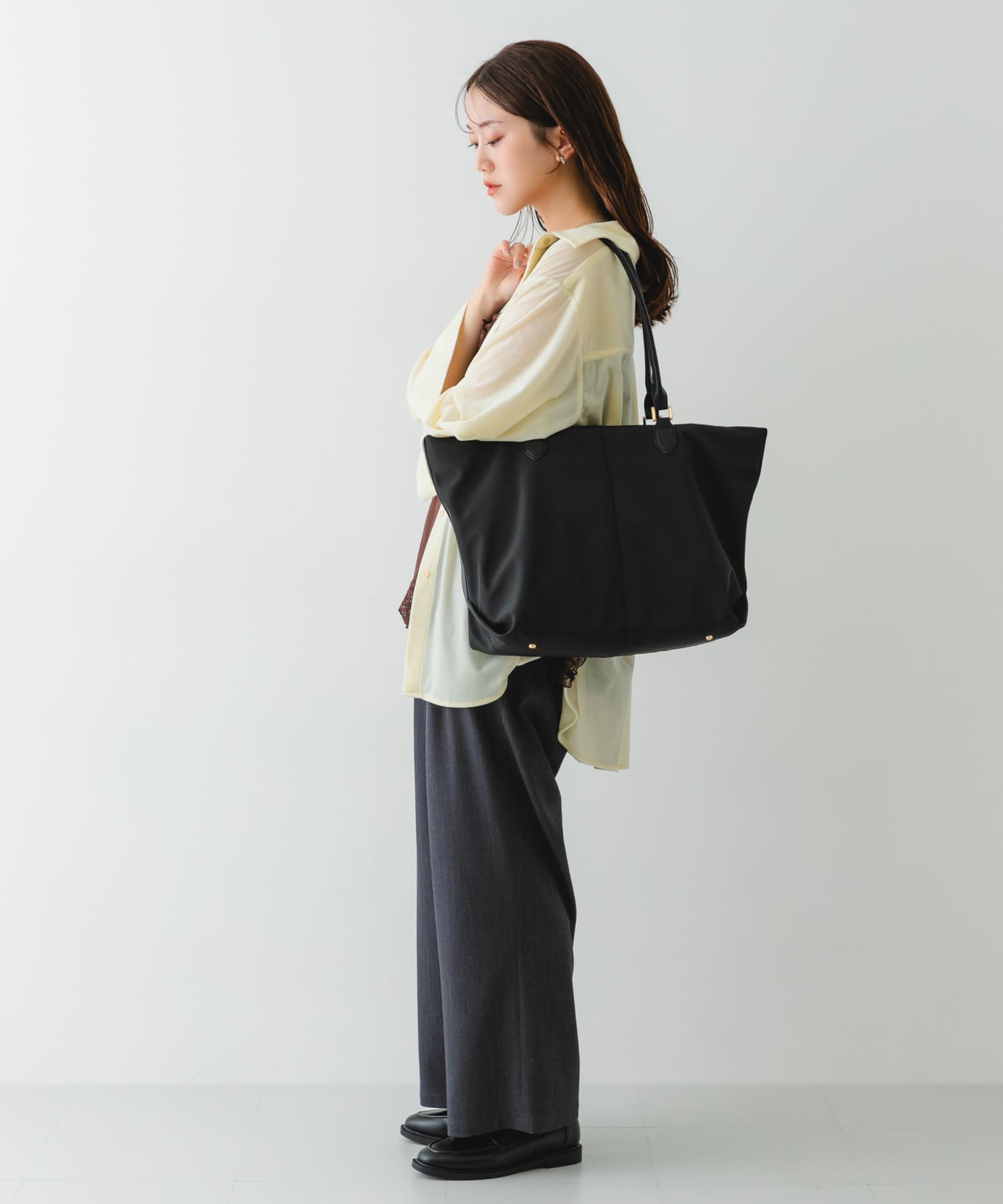 撥水トートバッグ BLKxBLK One