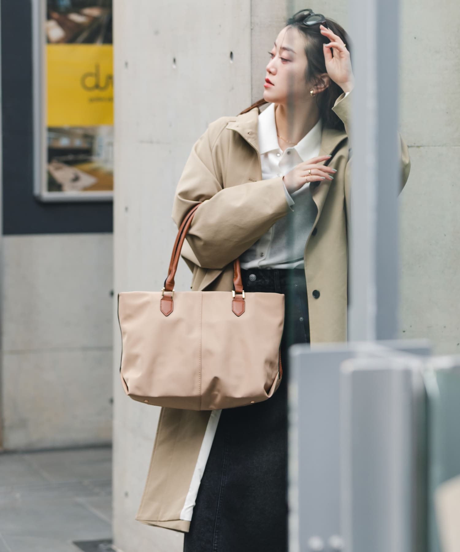 撥水ミドルトートバッグ BEGxCML One