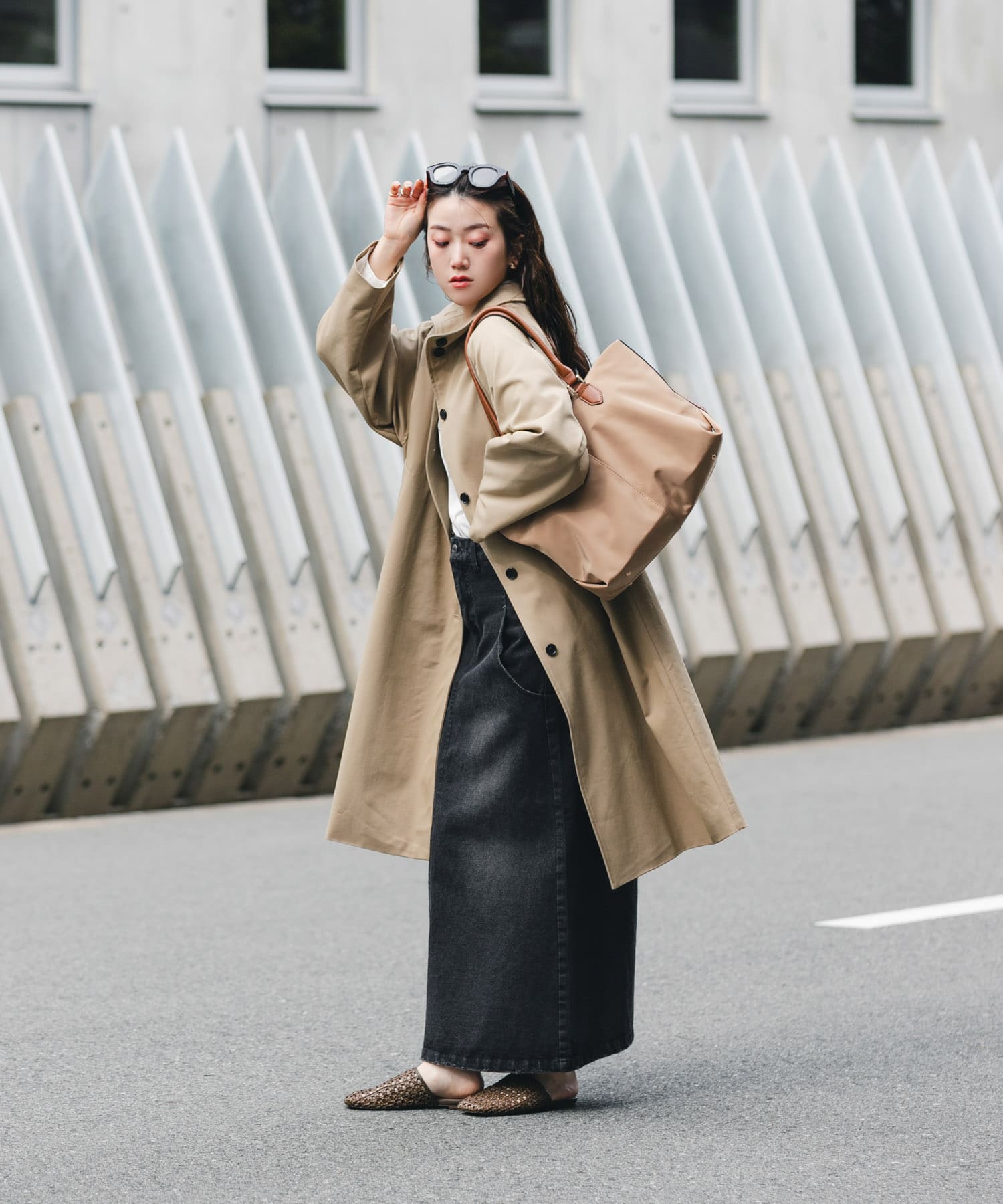 撥水ミドルトートバッグ BEGxCML One