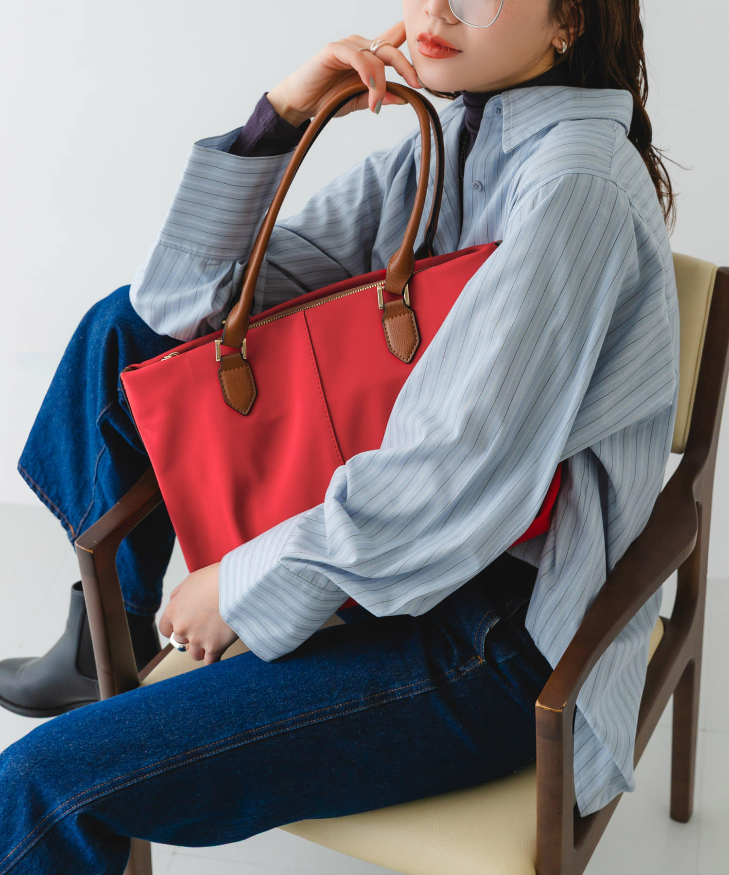 撥水ミドルトートバッグ REDxCML One