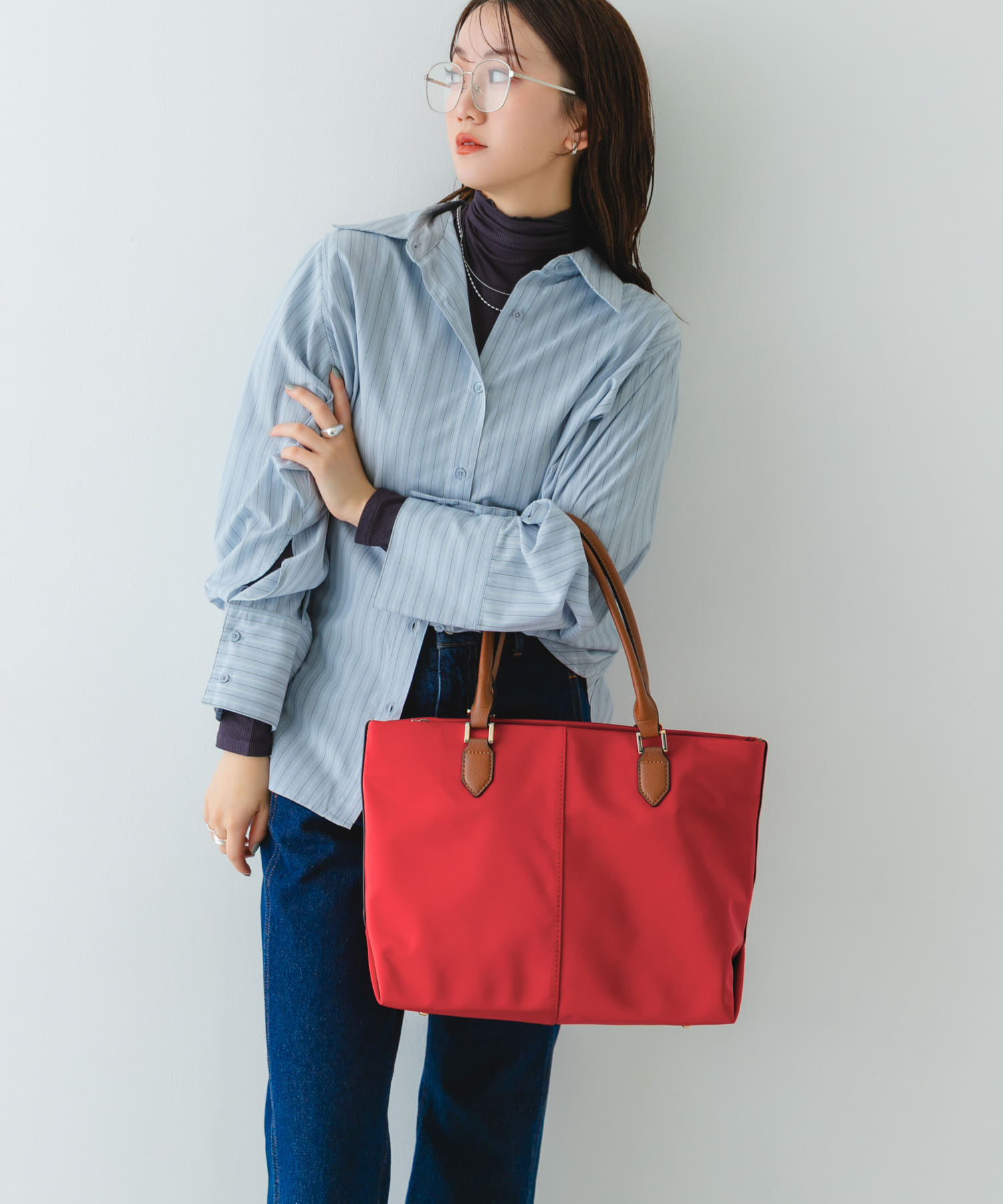 撥水ミドルトートバッグ REDxCML One