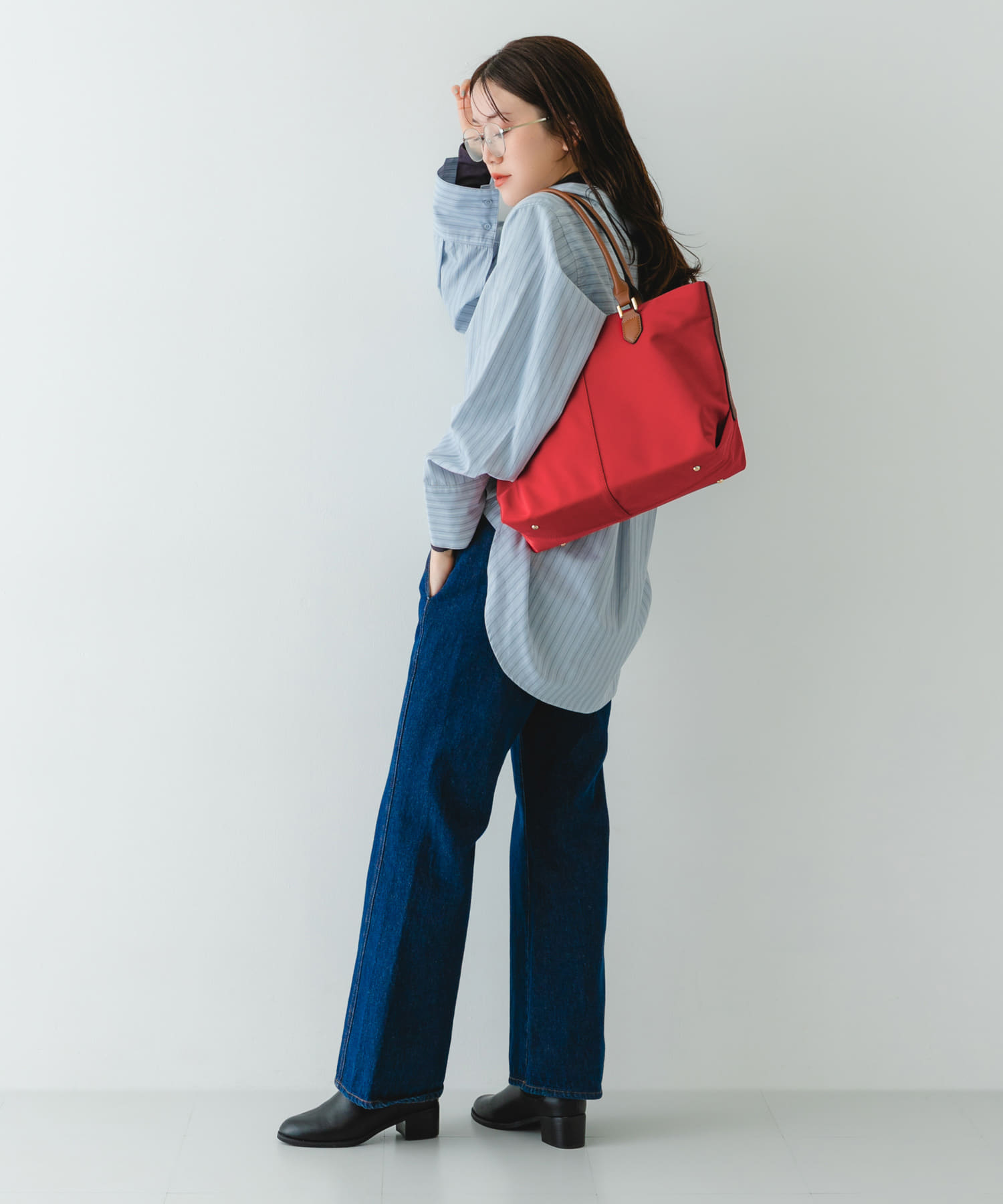 撥水ミドルトートバッグ REDxCML One