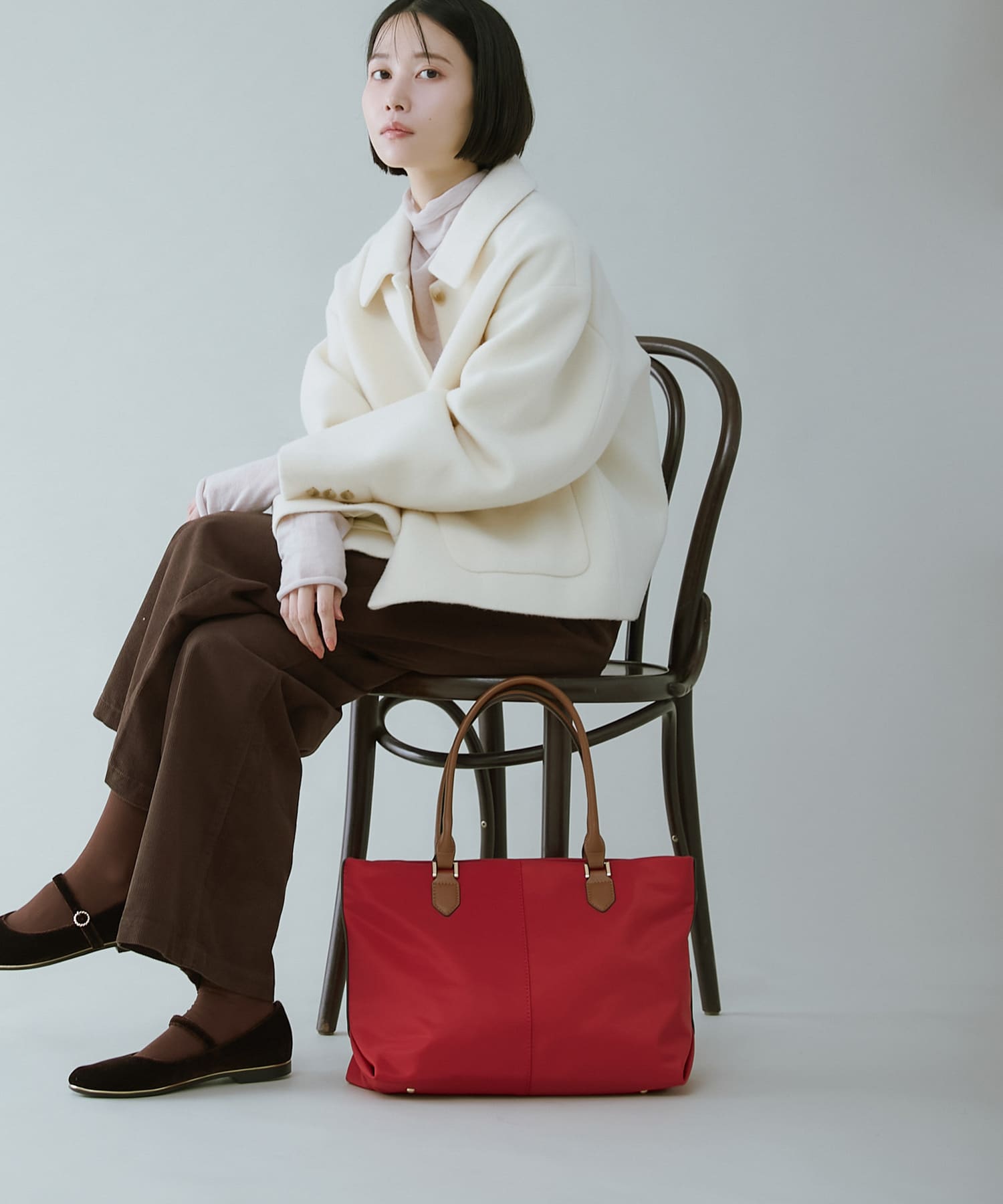 撥水ミドルトートバッグ REDxCML One