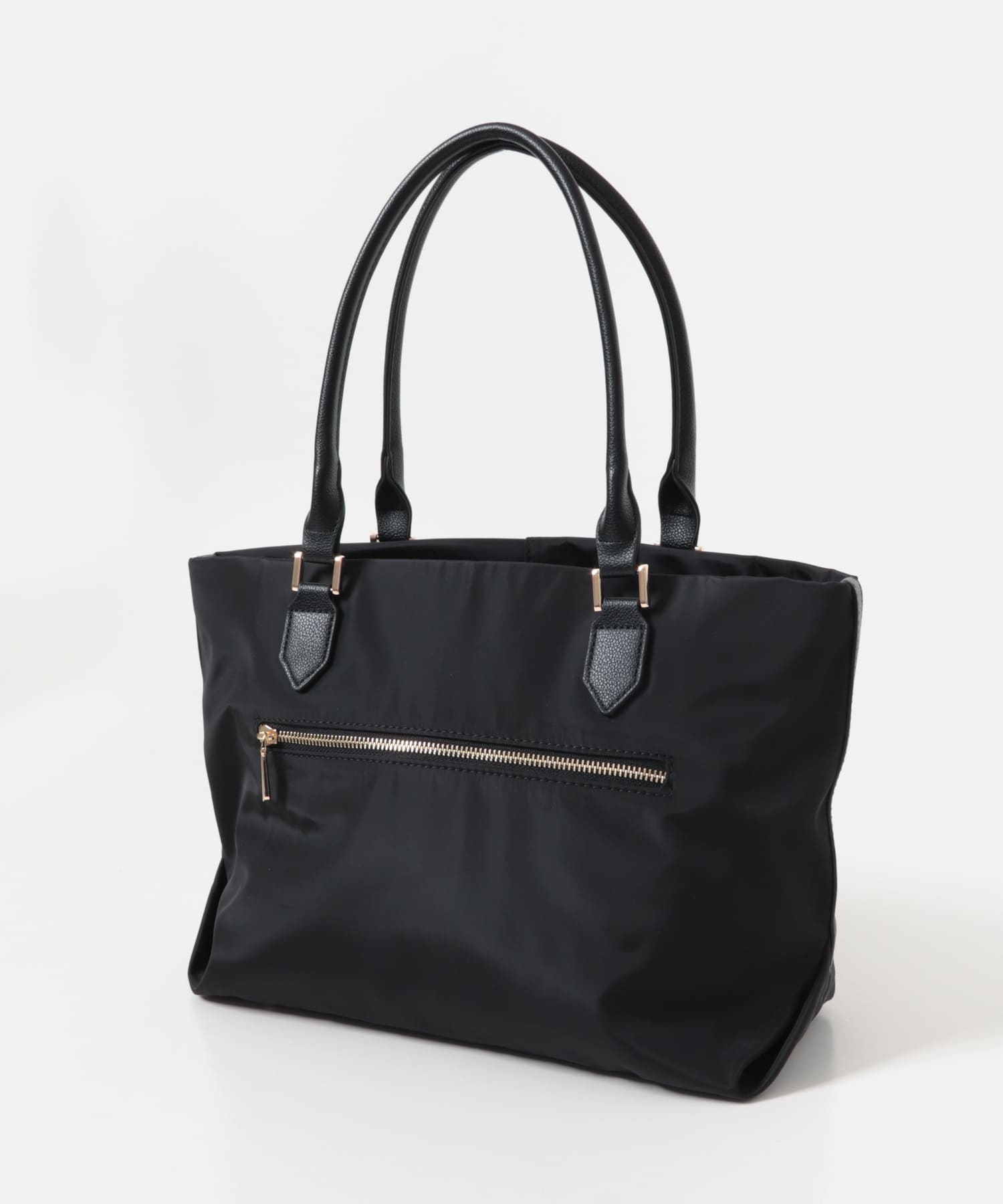 撥水ミドルトートバッグ BLKxBLK One