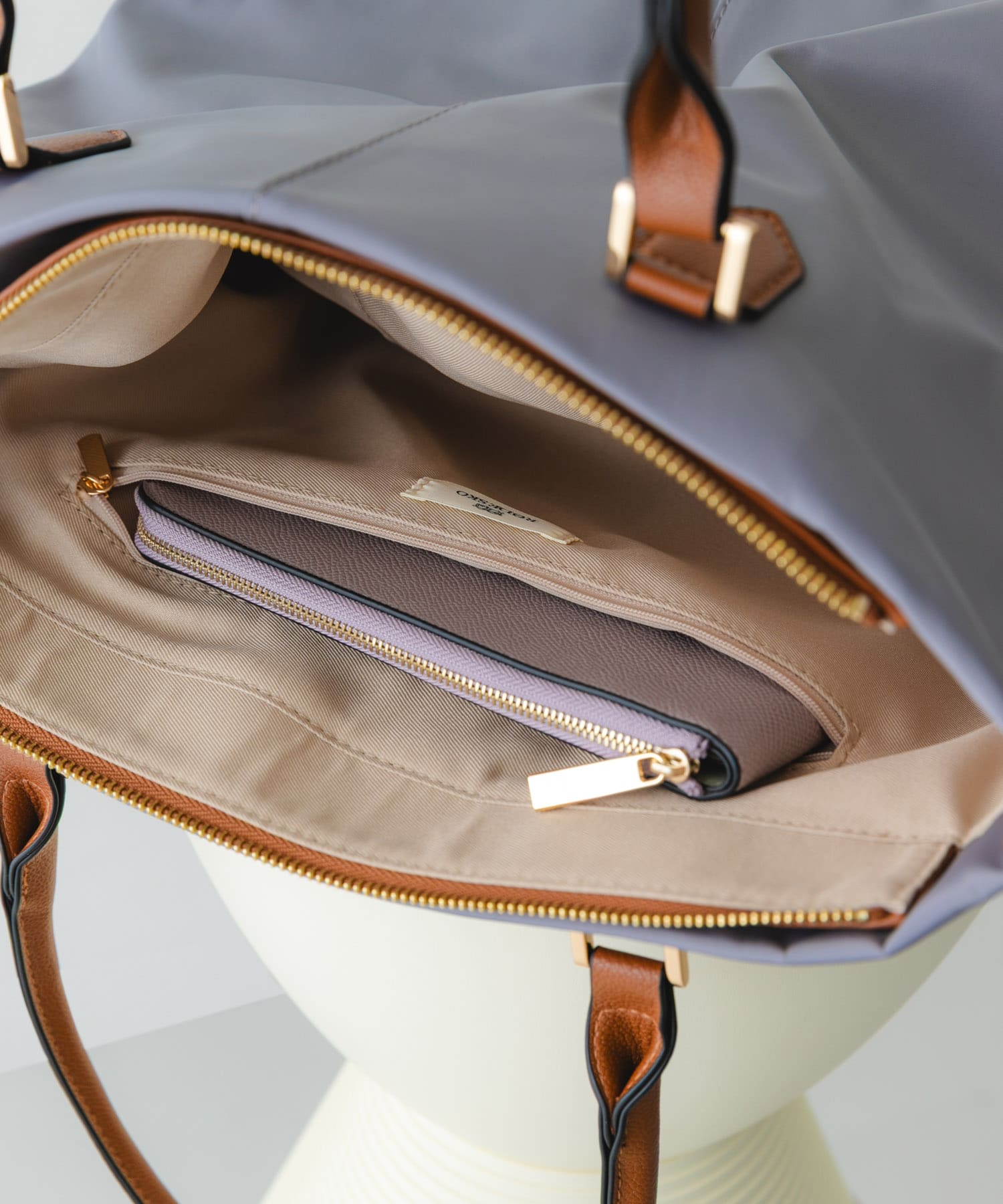 撥水ミドルトートバッグ GRYxCML One