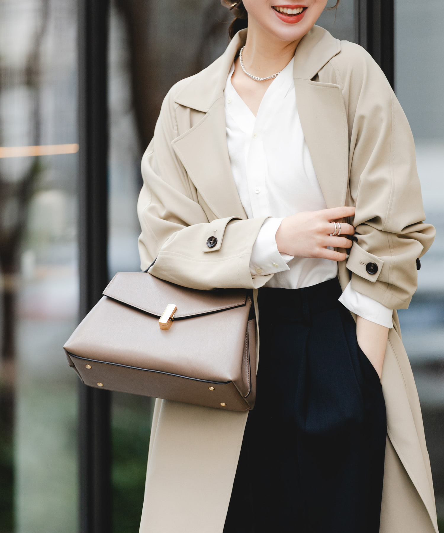 フラップワンハンドルバッグ MOCHA One