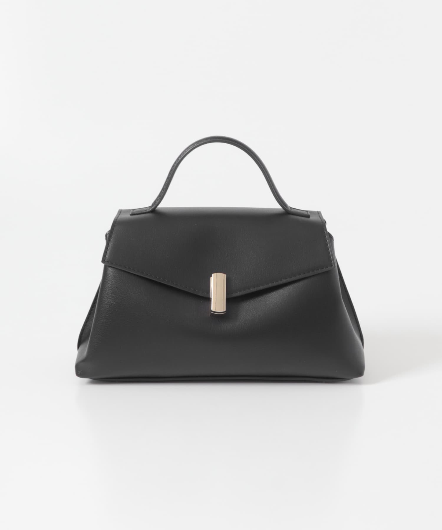 フラップワンハンドルバッグ BLACK One