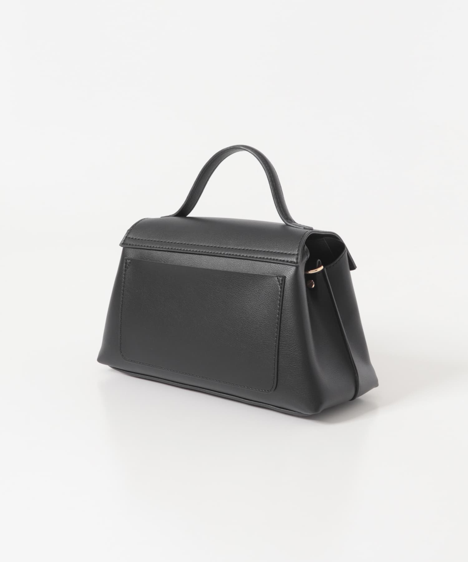 フラップワンハンドルバッグ BLACK One