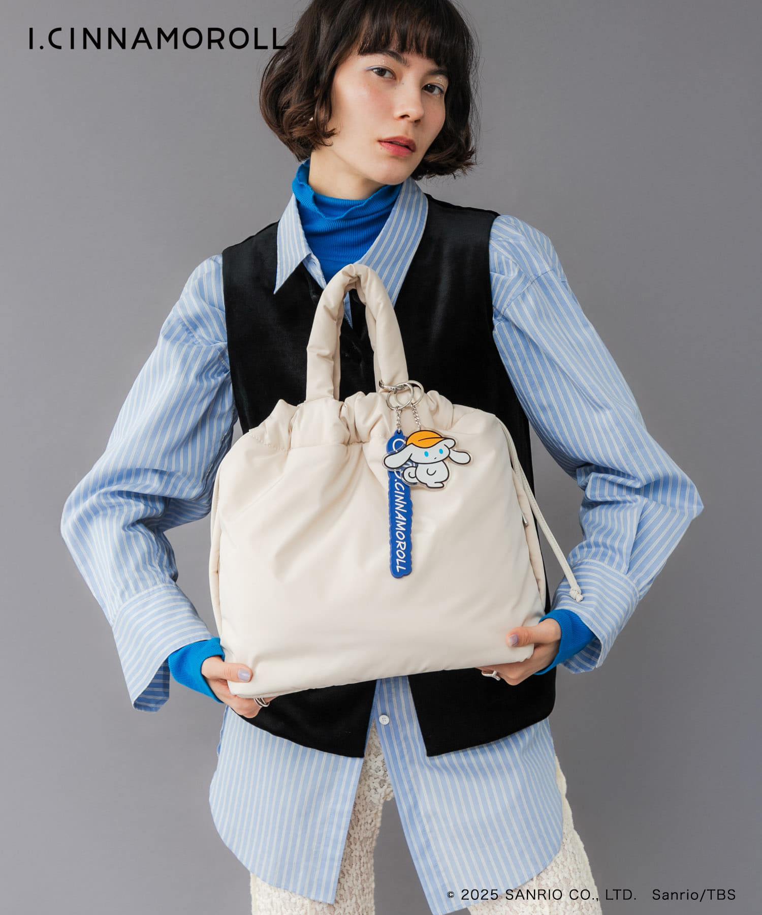 アイシナモロール パテッドバッグ BEIGE One