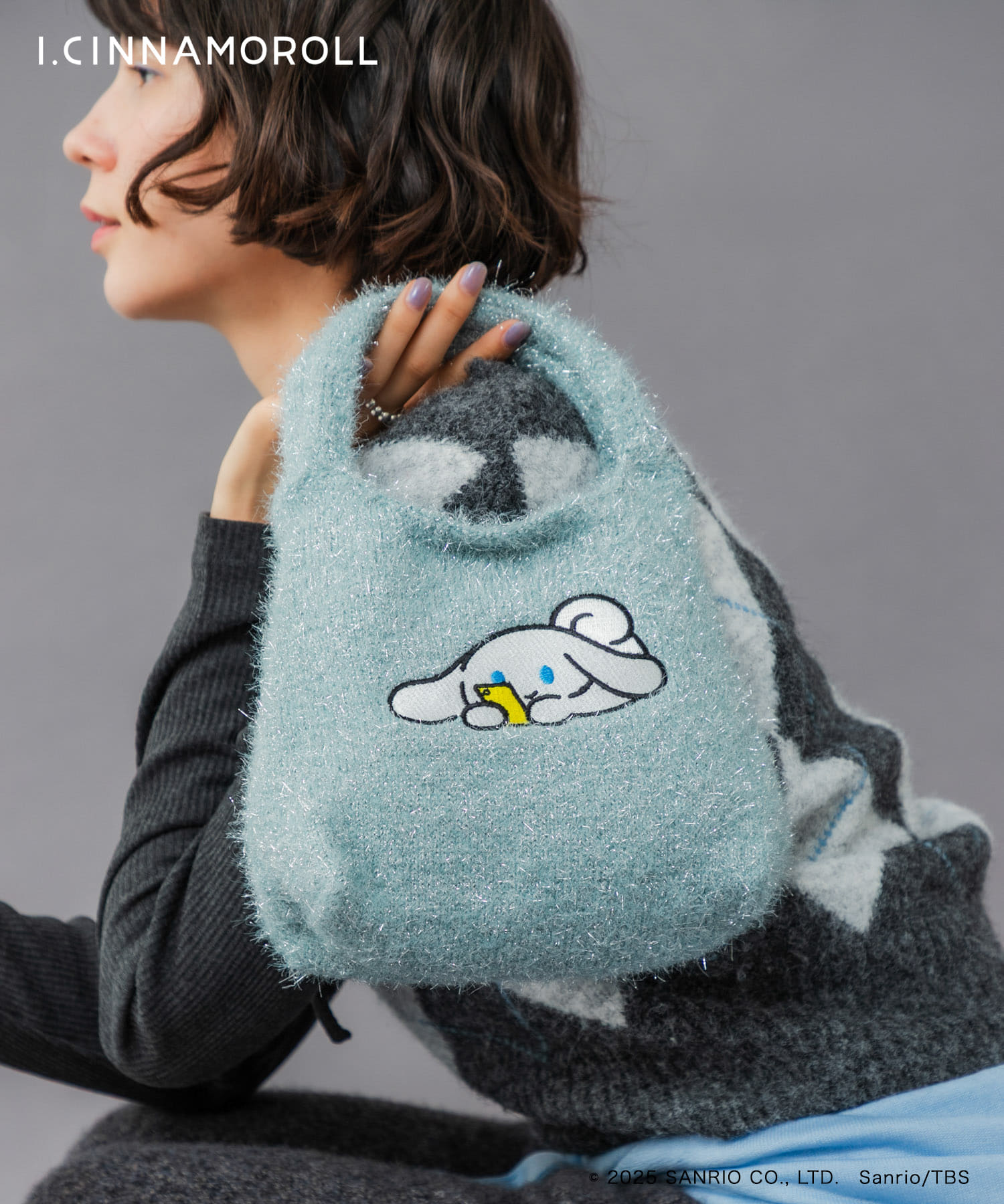 アイシナモロール ラメショッパー LIGHT BLUE One