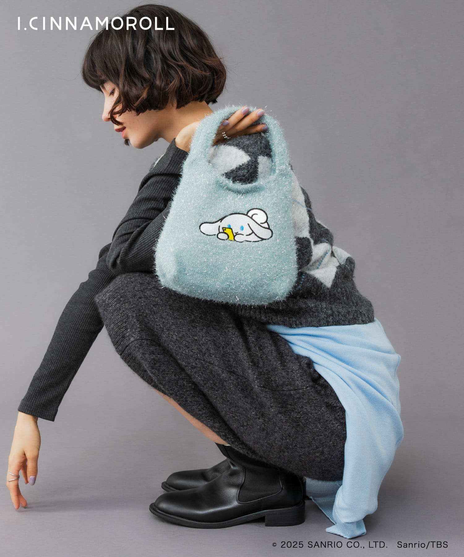 アイシナモロール ラメショッパー LIGHT BLUE One