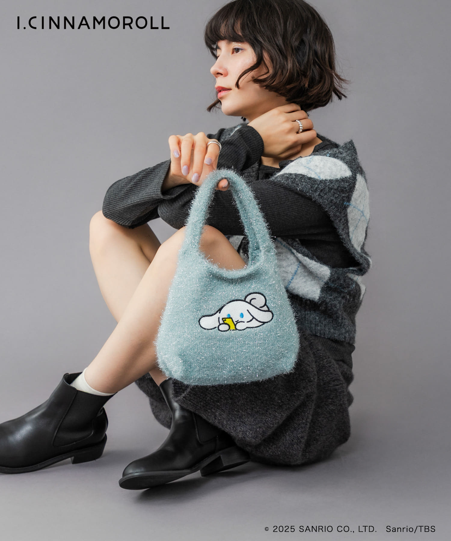 アイシナモロール ラメショッパー LIGHT BLUE One