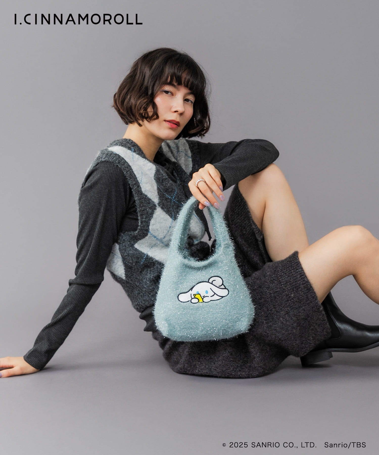 アイシナモロール ラメショッパー LIGHT BLUE One