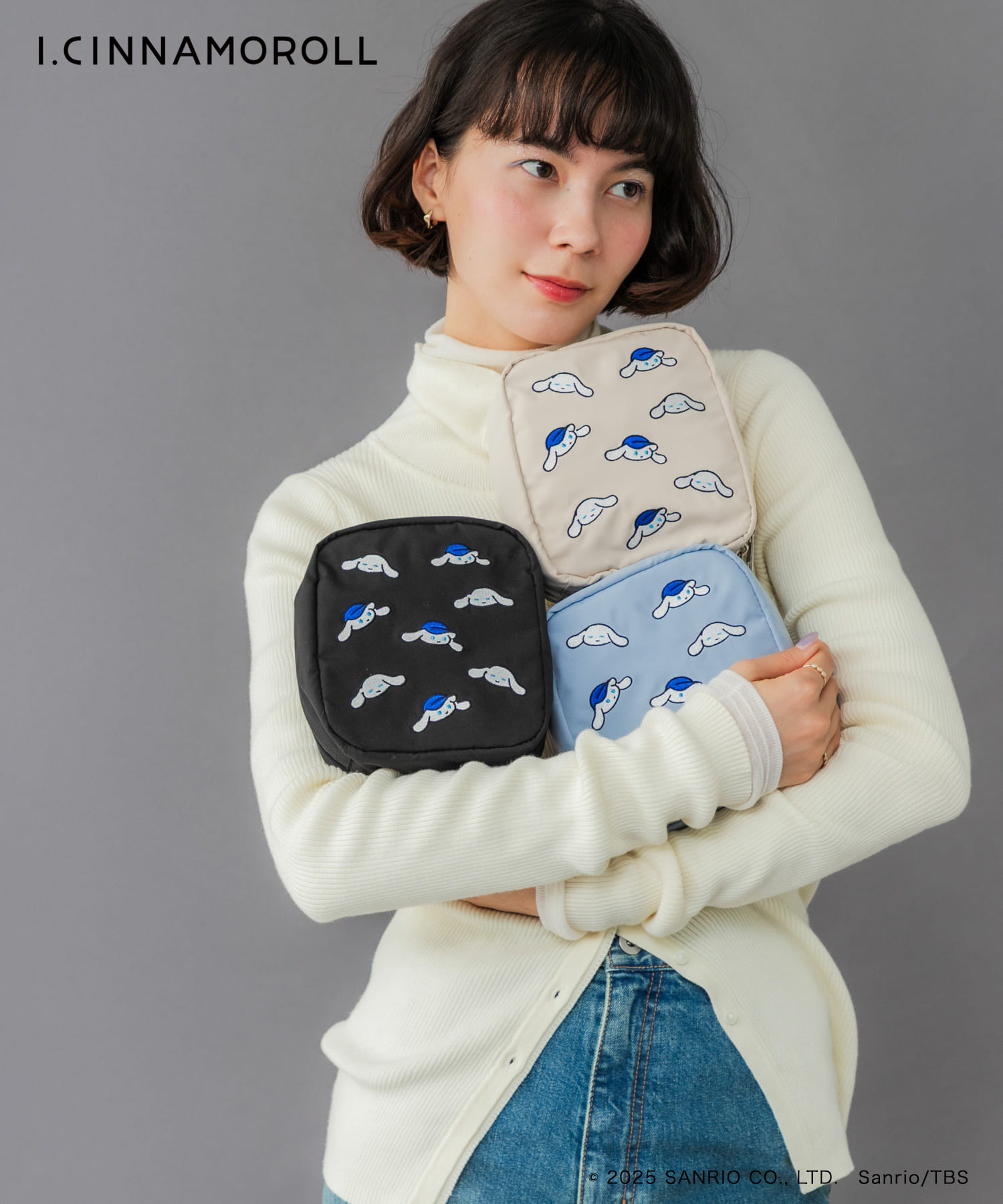 アイシナモロール スクエアポーチ BEIGE One