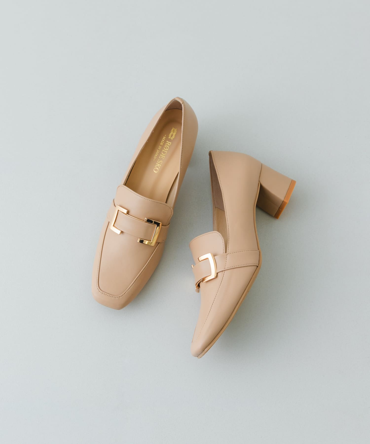 『MADE IN JAPAN』 4.5センチメタルヒールパンプス BEIGE 36