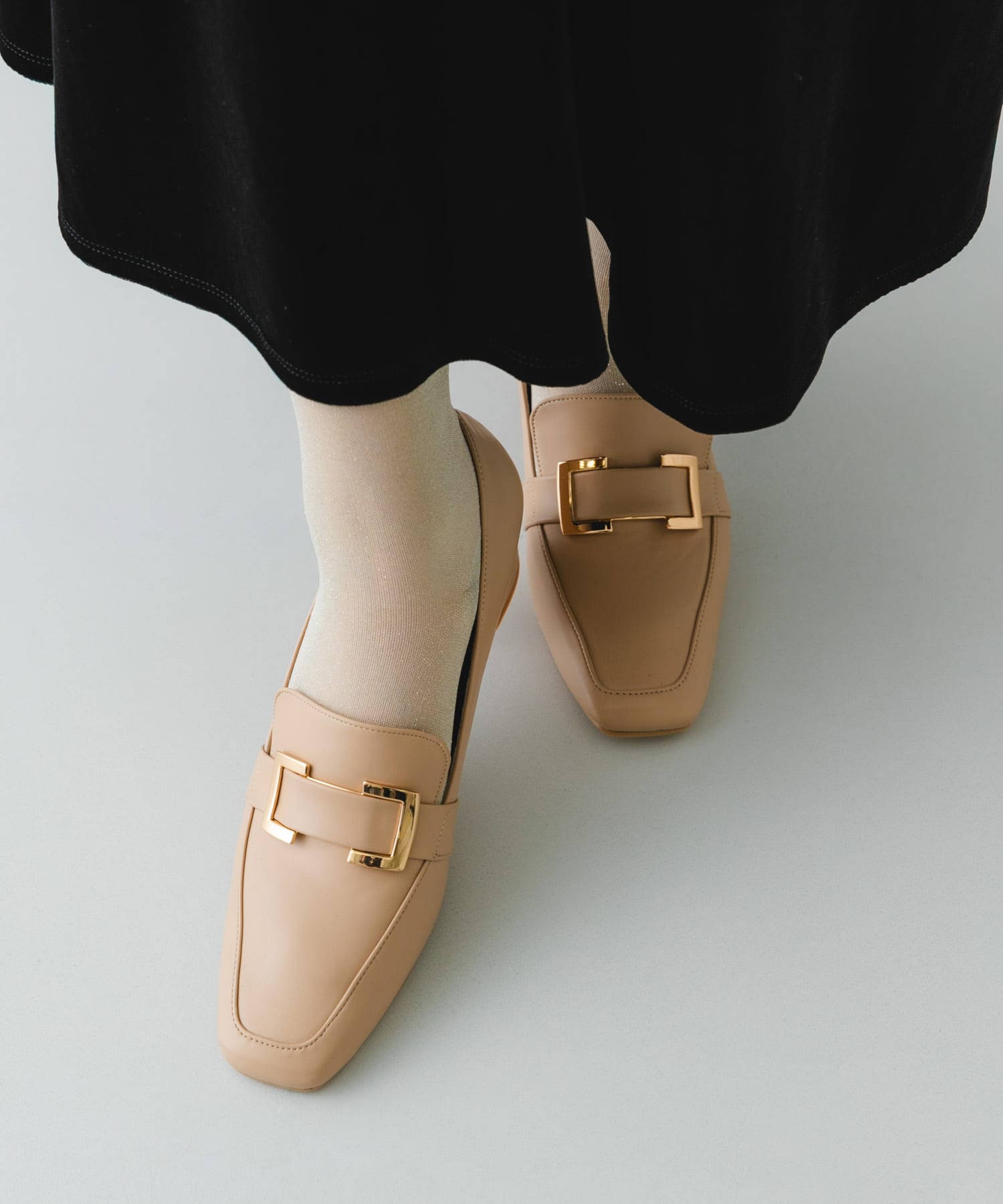 『MADE IN JAPAN』 4.5センチメタルヒールパンプス BEIGE 36