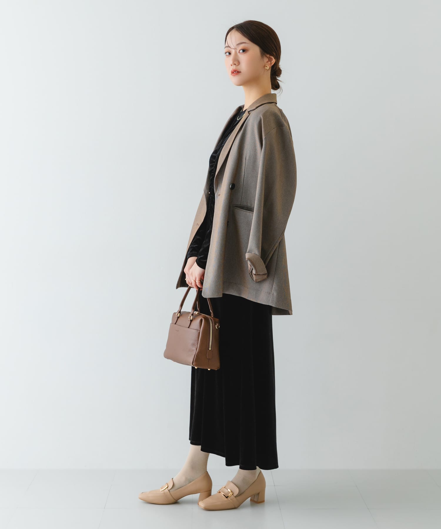 『MADE IN JAPAN』 4.5センチメタルヒールパンプス BEIGE 36