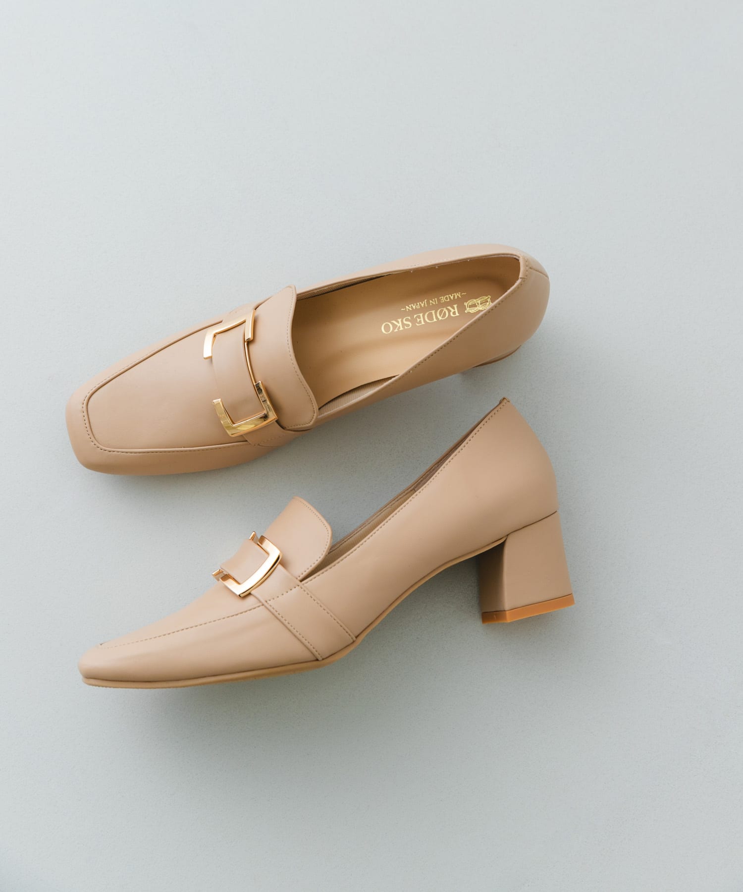 『MADE IN JAPAN』 4.5センチメタルヒールパンプス BEIGE 36