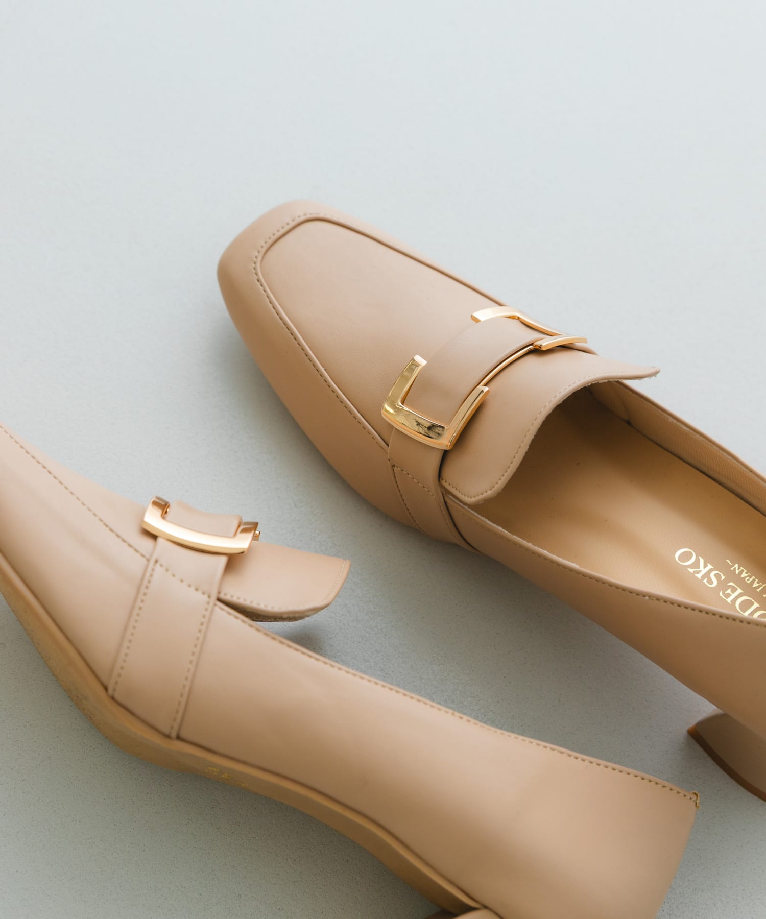 『MADE IN JAPAN』 4.5センチメタルヒールパンプス BEIGE 36