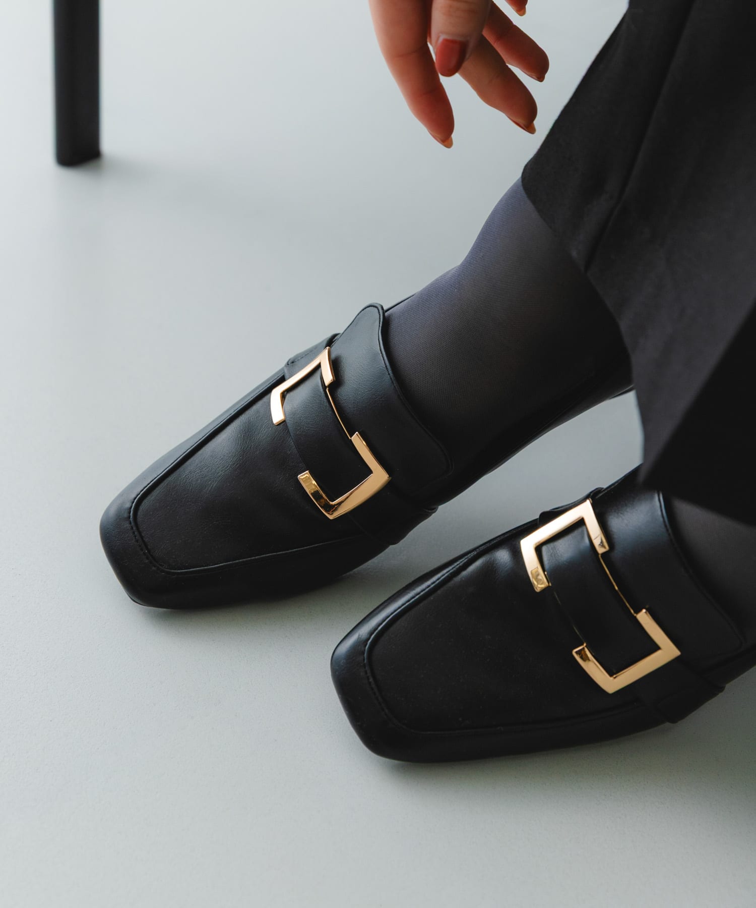 『MADE IN JAPAN』 4.5センチメタルヒールパンプス BLACK 36