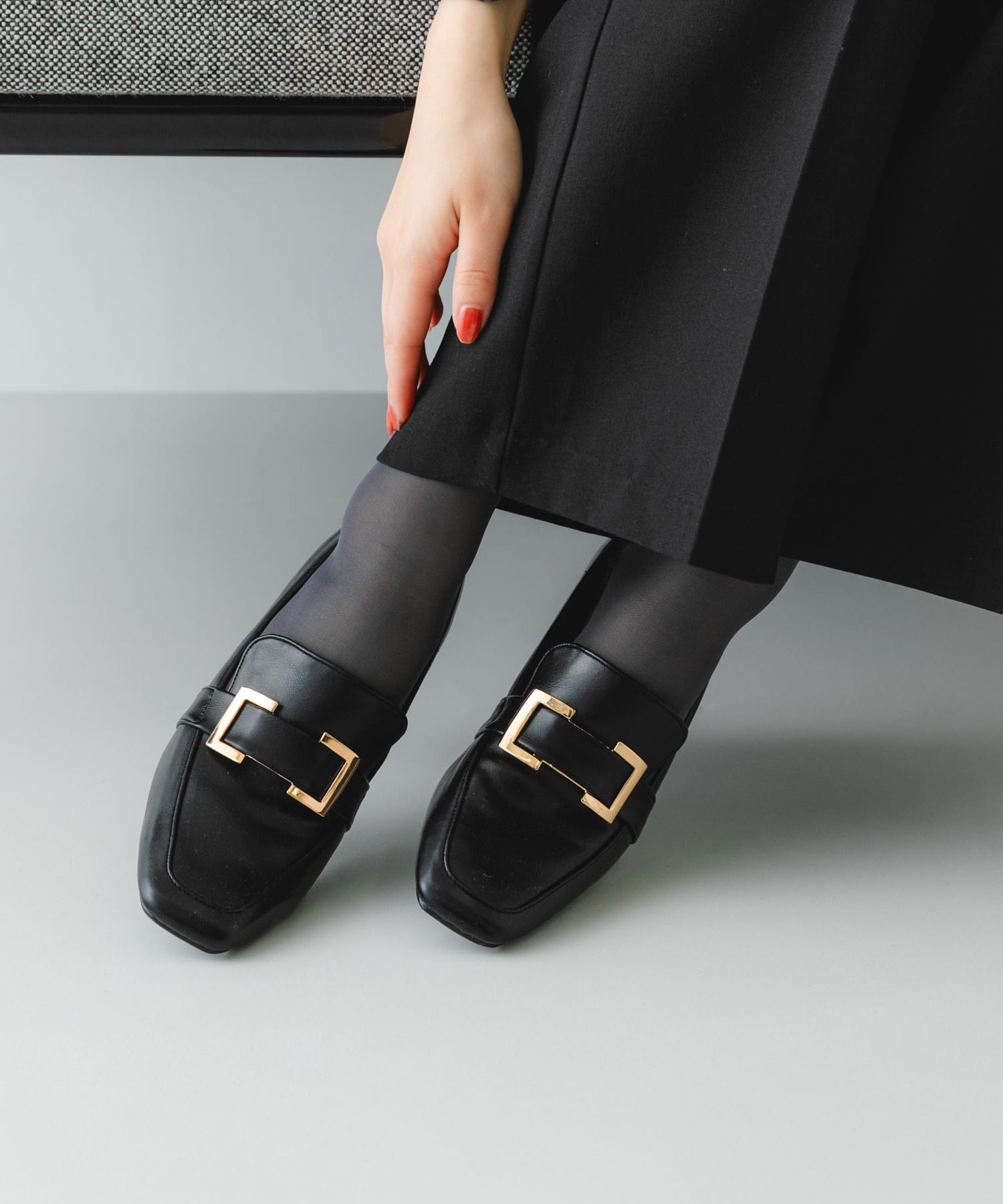 『MADE IN JAPAN』 4.5センチメタルヒールパンプス BLACK 36