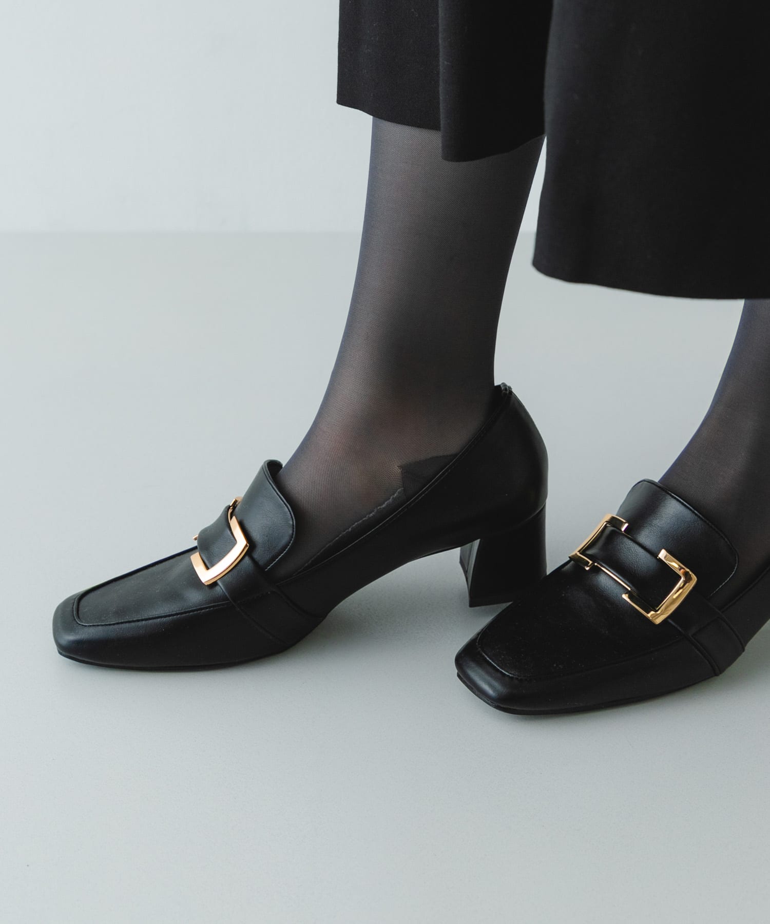 『MADE IN JAPAN』 4.5センチメタルヒールパンプス BLACK 36