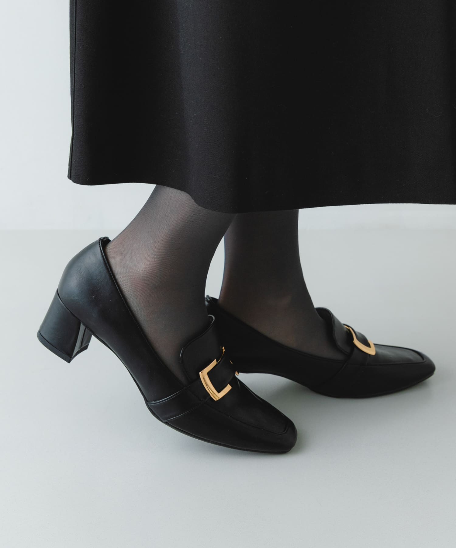 『MADE IN JAPAN』 4.5センチメタルヒールパンプス BLACK 36