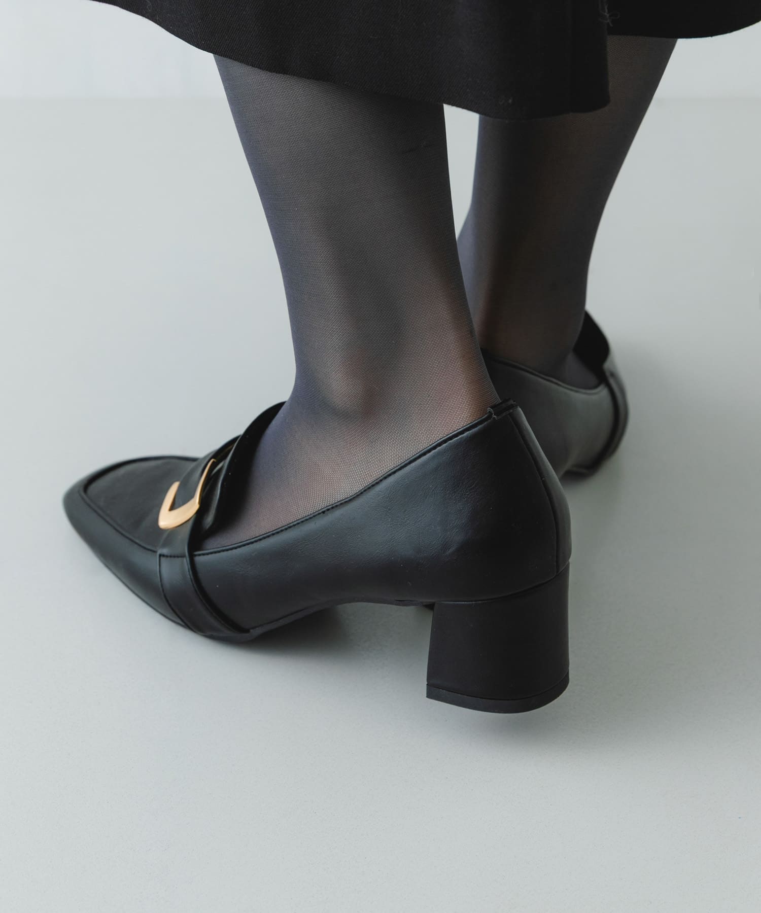 『MADE IN JAPAN』 4.5センチメタルヒールパンプス BLACK 36