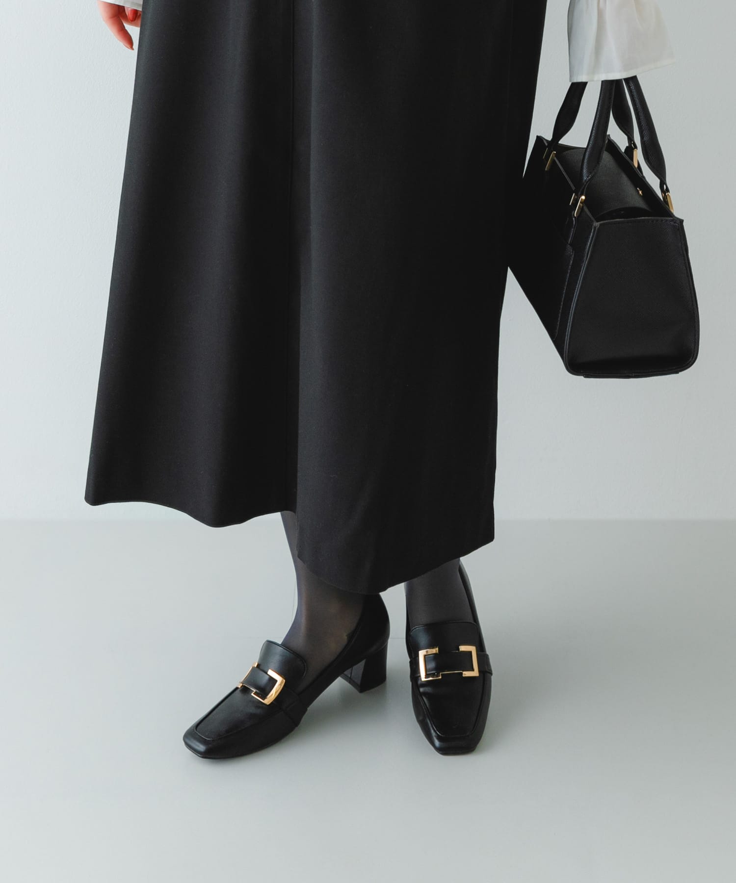 『MADE IN JAPAN』 4.5センチメタルヒールパンプス BLACK 36