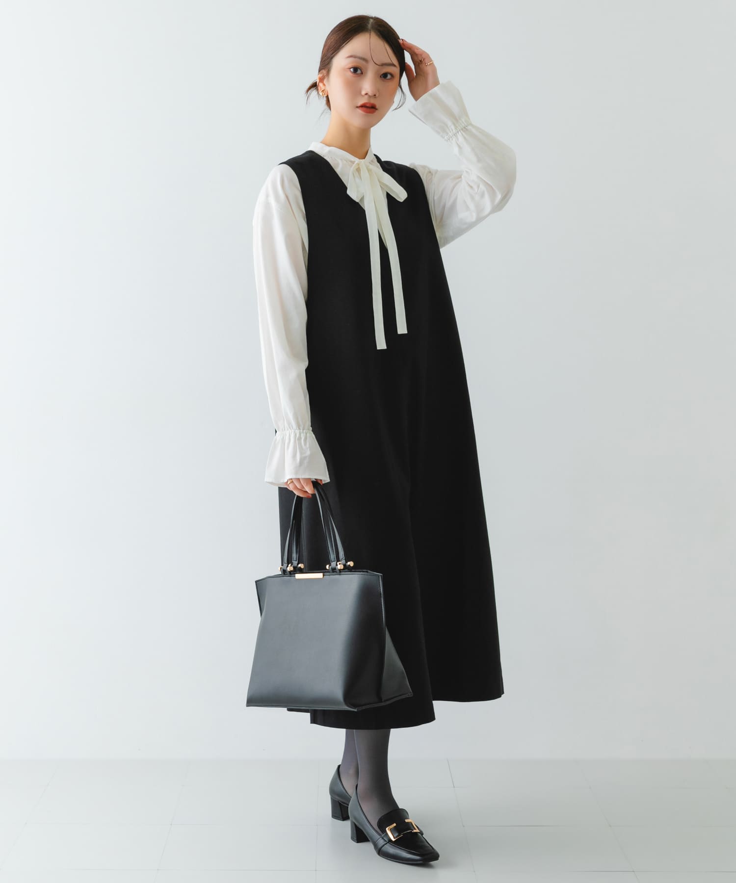 『MADE IN JAPAN』 4.5センチメタルヒールパンプス BLACK 37
