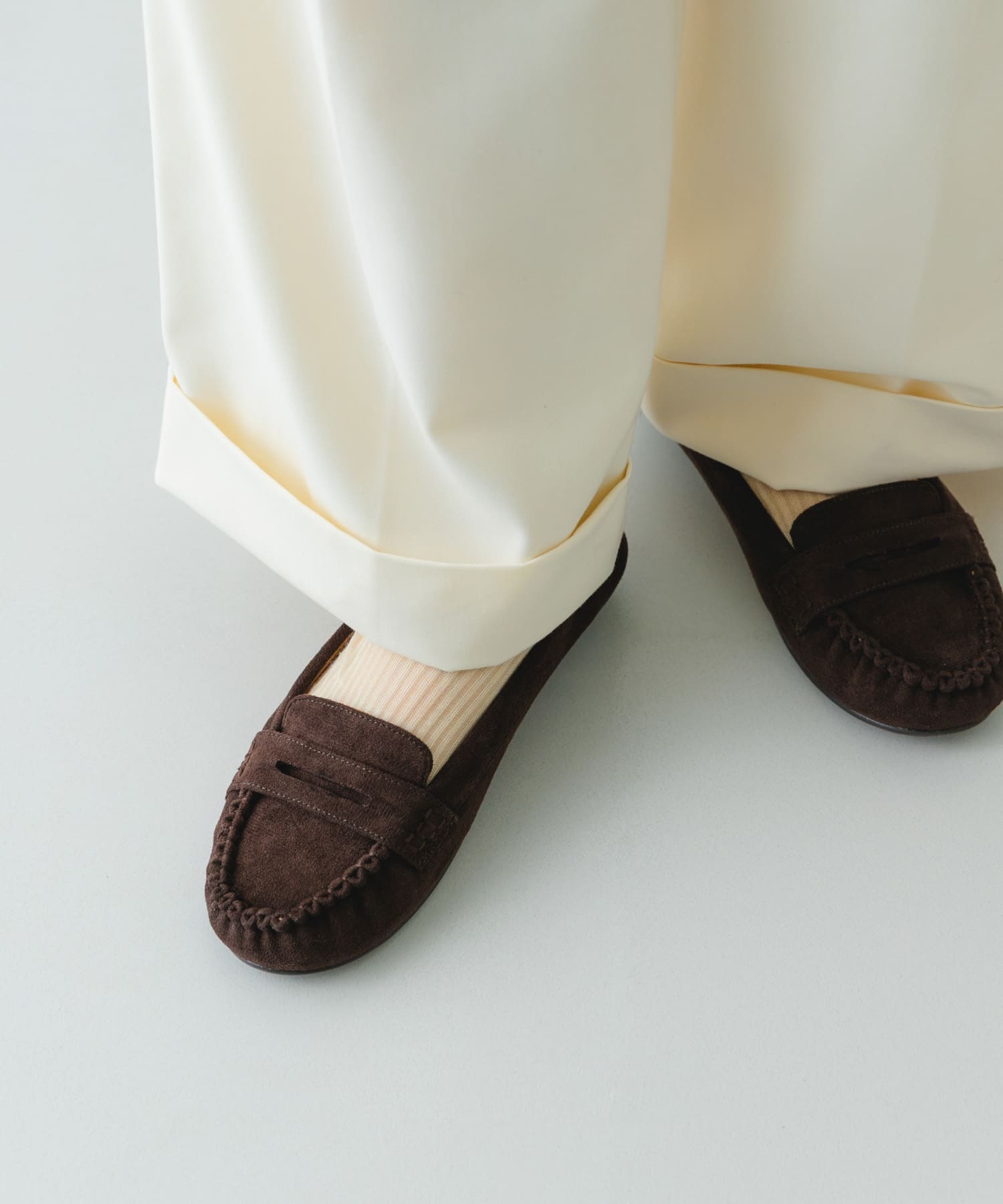 撥水ギャザーモカシン CHOCO 36