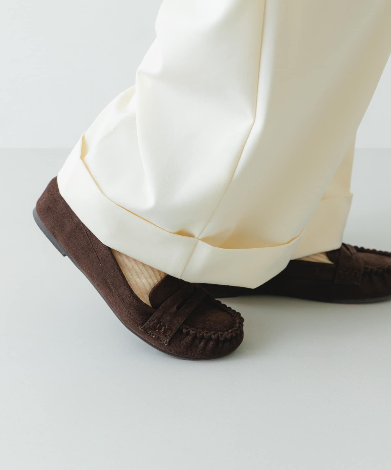 撥水ギャザーモカシン CHOCO 36