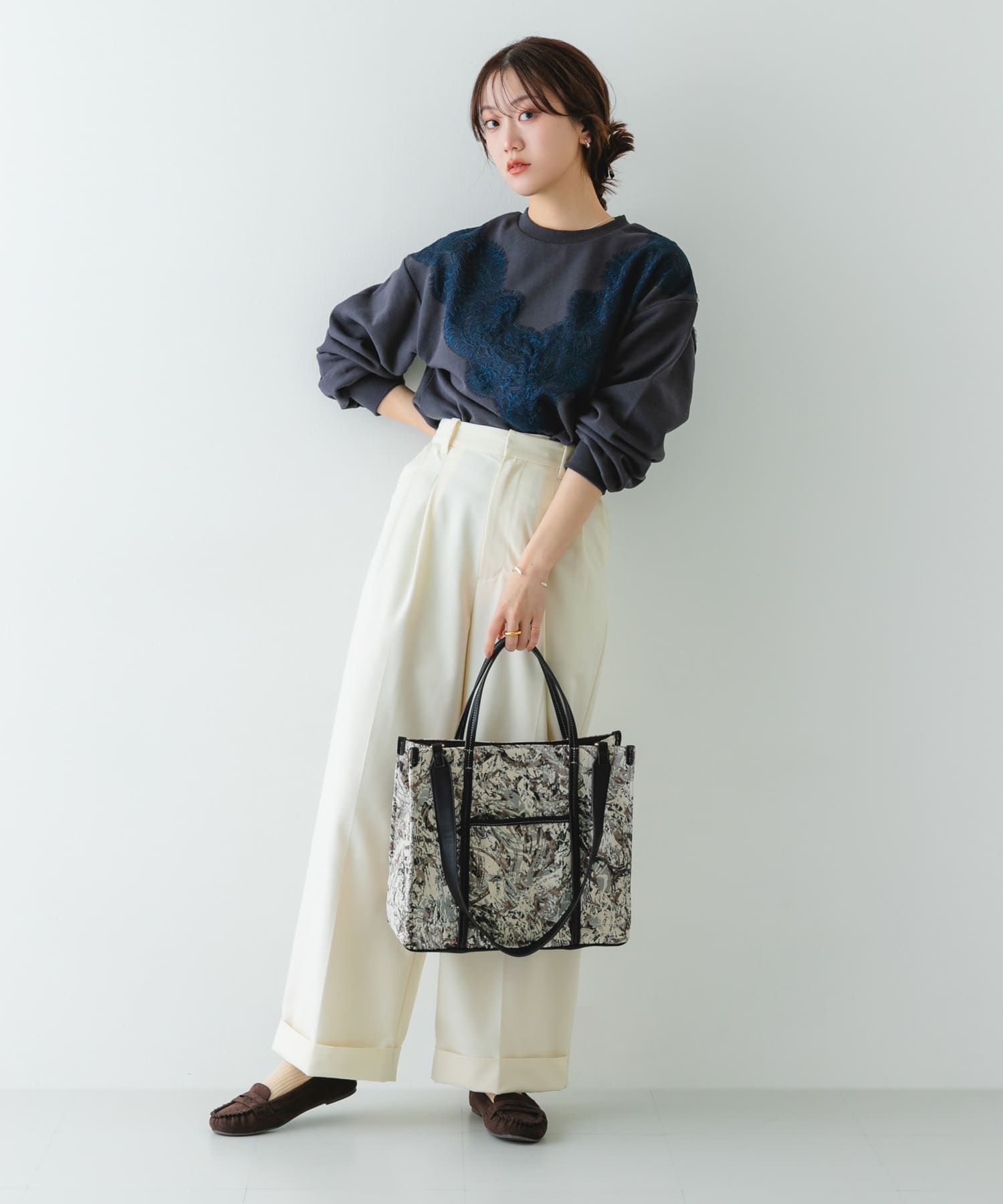 撥水ギャザーモカシン CHOCO 36