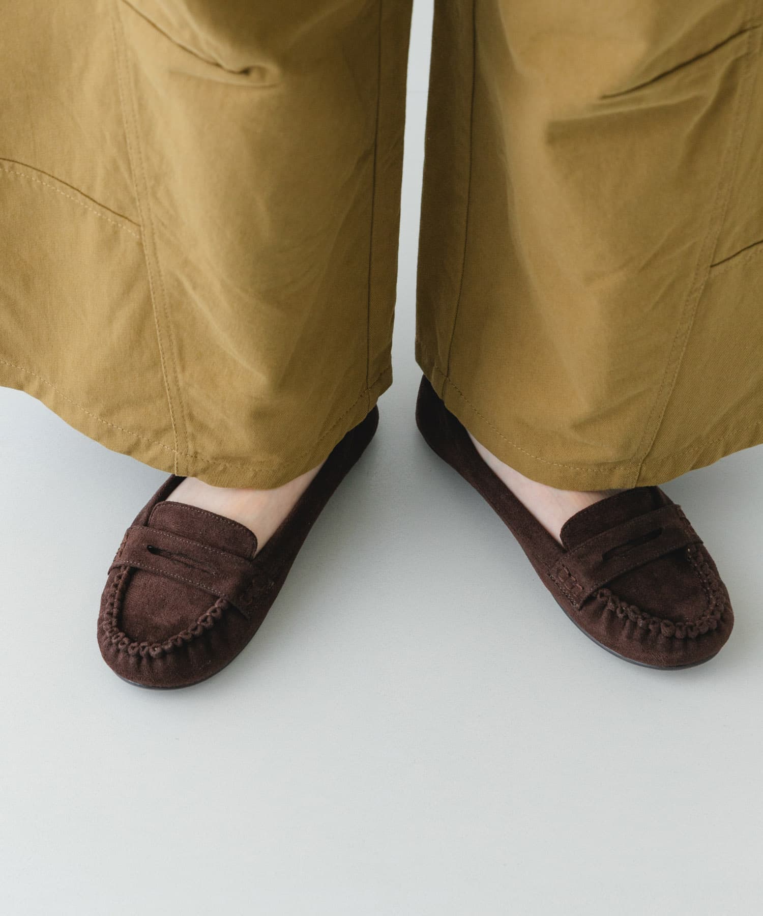 撥水ギャザーモカシン CHOCO 36