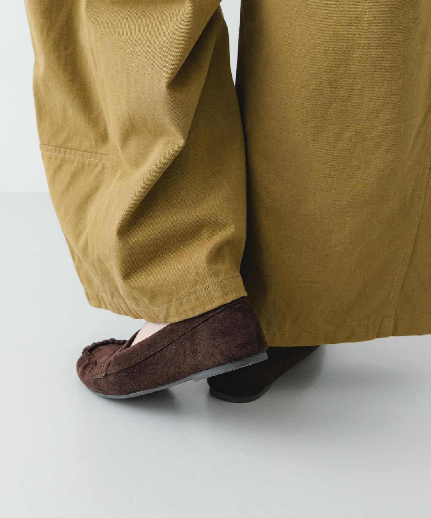 撥水ギャザーモカシン CHOCO 36