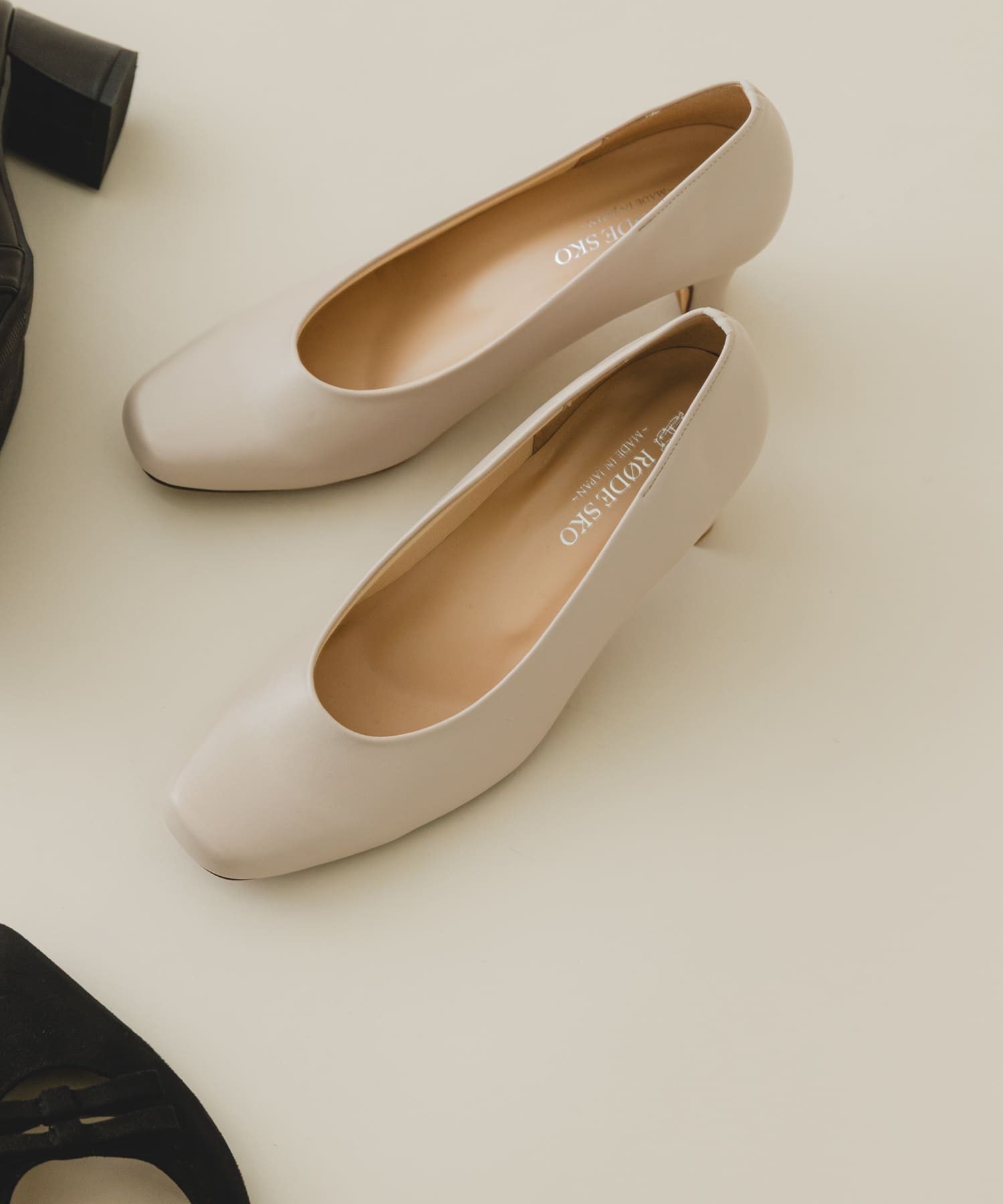 『MADE IN JAPAN』シンプルヒールパンプス L.BEIGE 36