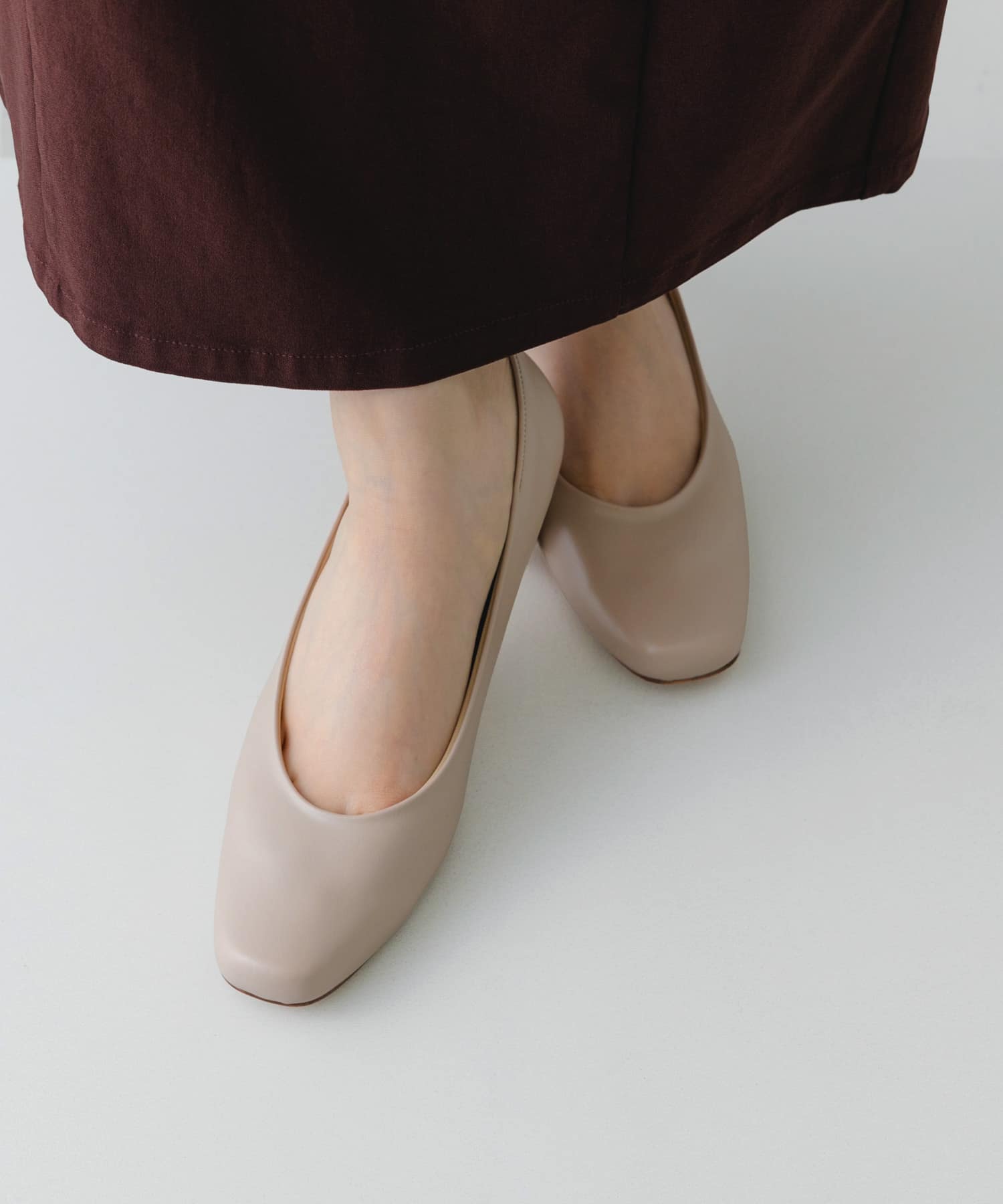 『MADE IN JAPAN』シンプルヒールパンプス L.BEIGE 36